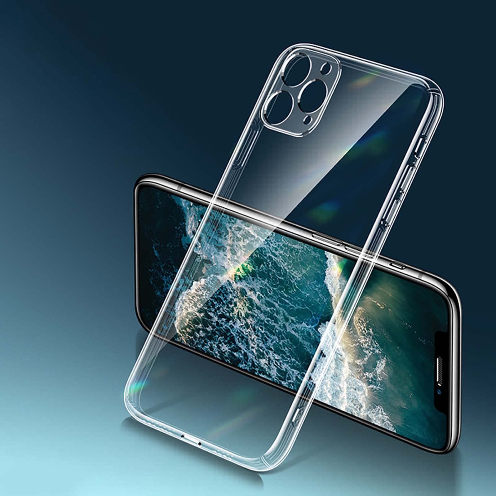 **iBetterLife Crystal Clear iPhone 11 Pro Max Case with Camera Lens Protector – Shockproof, Non-Yellowing, Slim & Soft Silicone Bumper Cover for iPhone 11 Pro Max (6.5