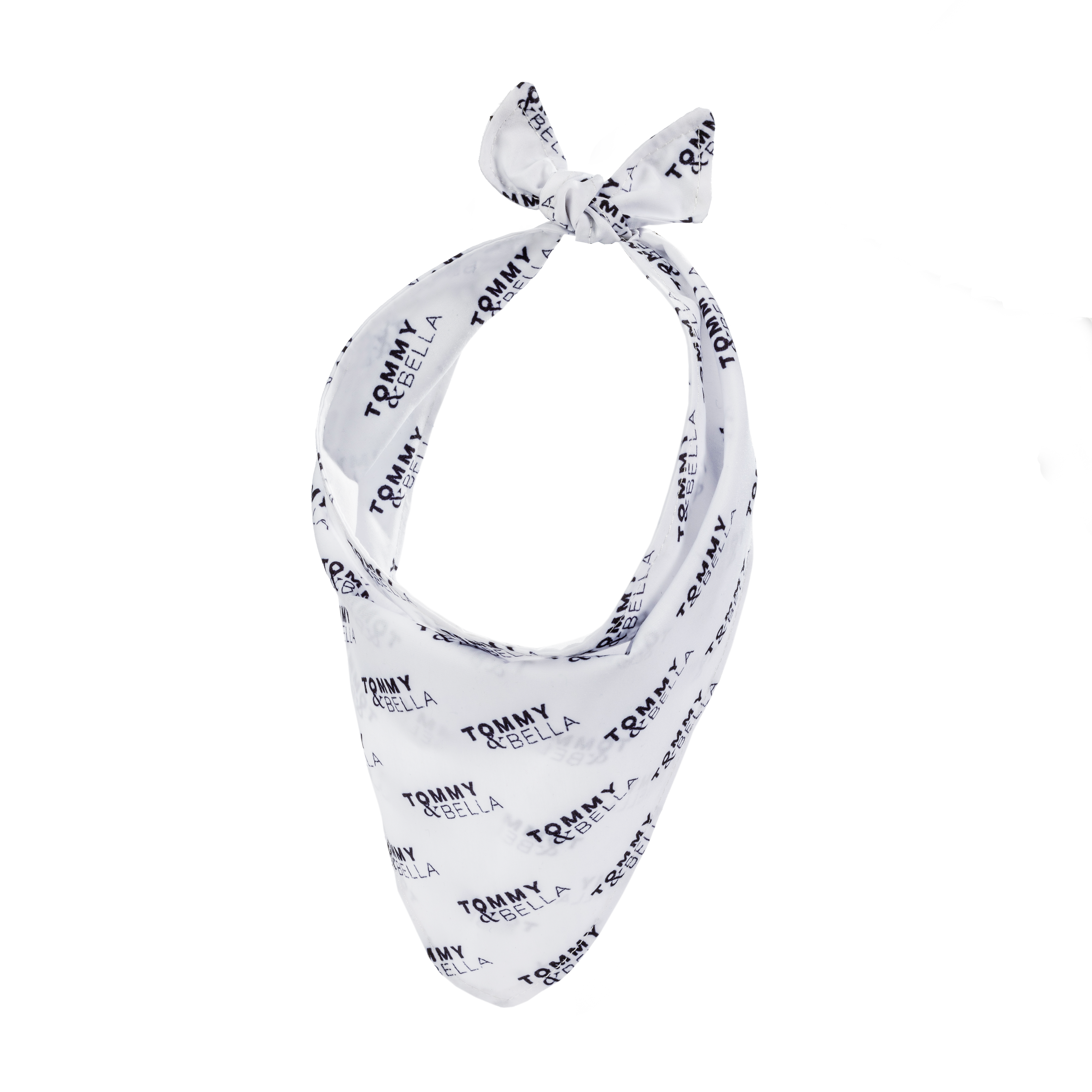 White Dog Bandana with Custom Logo - Stylish & Comfortable Pet Accessory for Walks, Photos & Special Occasions