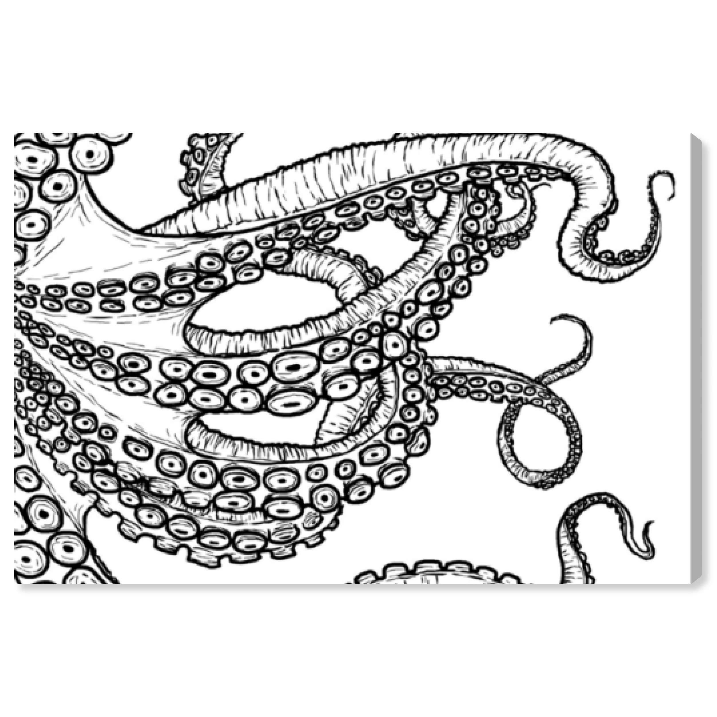 Oliver Gal Artist Co. 'Tentacles' Nautical Wall Art Canvas Print - 15