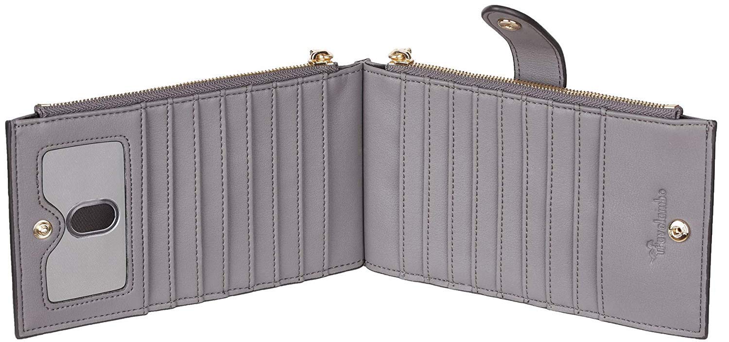 Travelambo Slim RFID Blocking Leather Wallet for Women - Bifold Credit Card Holder with ID Window | Perfect for Everyday Use, Travel & Gift Giving