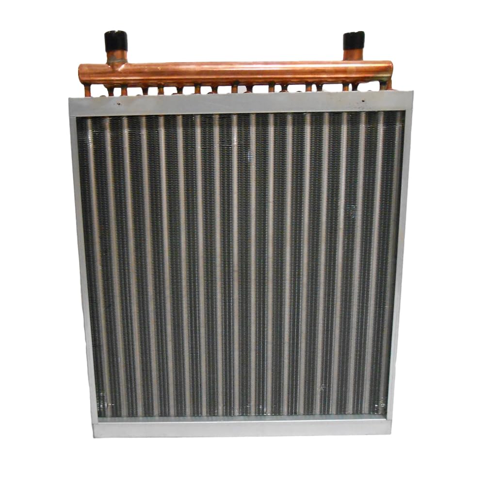 22x24 Water to Air Heat Exchanger Hot Water Coil - High Efficiency Outdoor Wood Furnace for Home Heating and Greenhouses