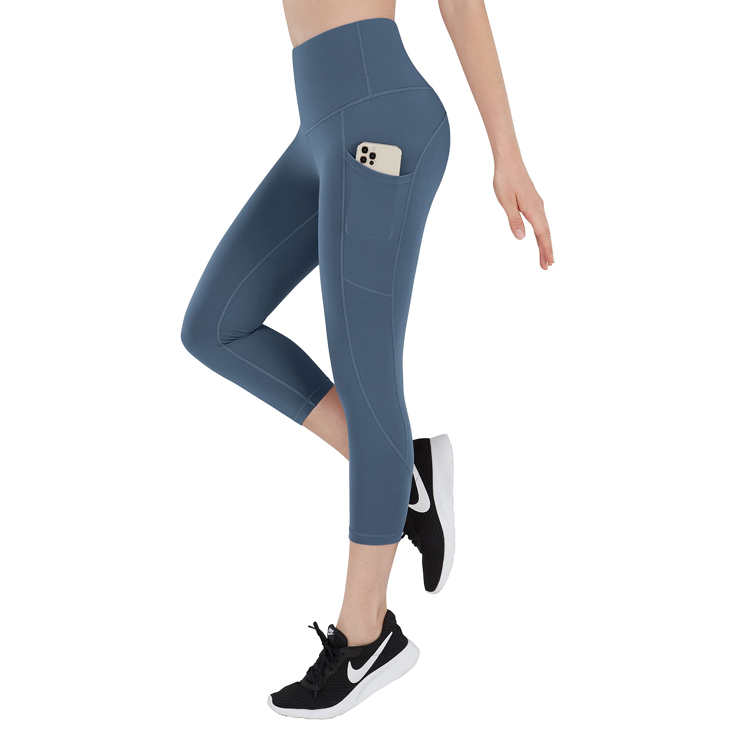 Espidoo High Waisted Yoga Pants for Women - Tummy Control Workout Leggings with Pockets, 4-Way Stretch Fitness Pants | Perfect for Yoga, Gym, Running & Daily Wear