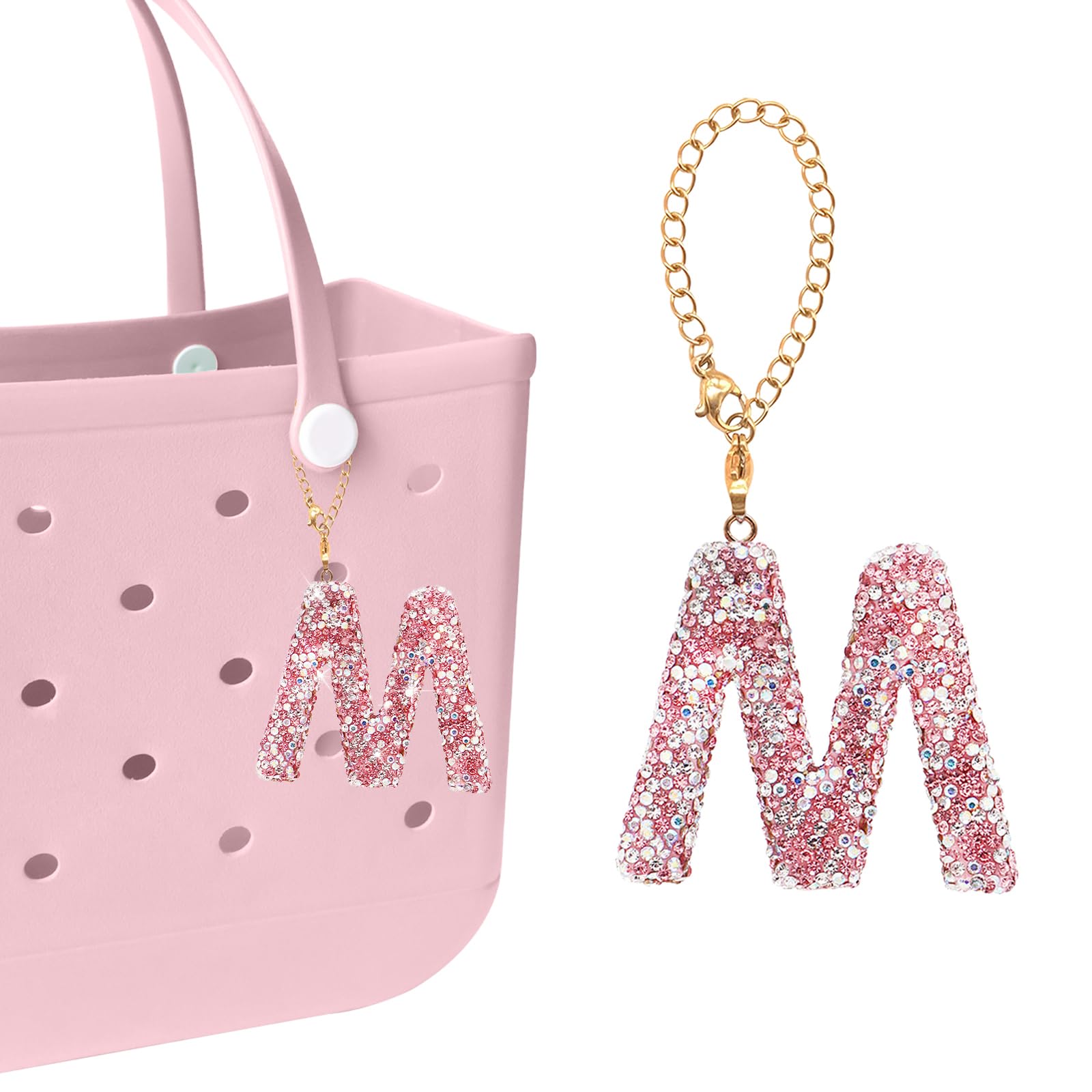 Personalized Letter Bag Charms for Bogg Bags - Stylish Accessories for Women & Girls - Decorative Charms for Bitty Bogg Bags, Handbags & Beach Totes - Perfect for Summer Outings, Pool Parties & Beach Vacations