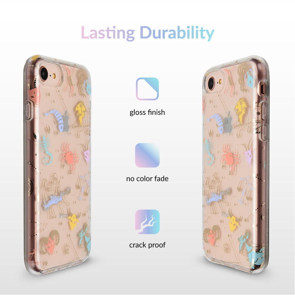 Zodiac Sign Clear iPhone Case - Slim Protective Cover for iPhone 12/13/14/15 Pro Max - Perfect for Daily Use, Work & Travel