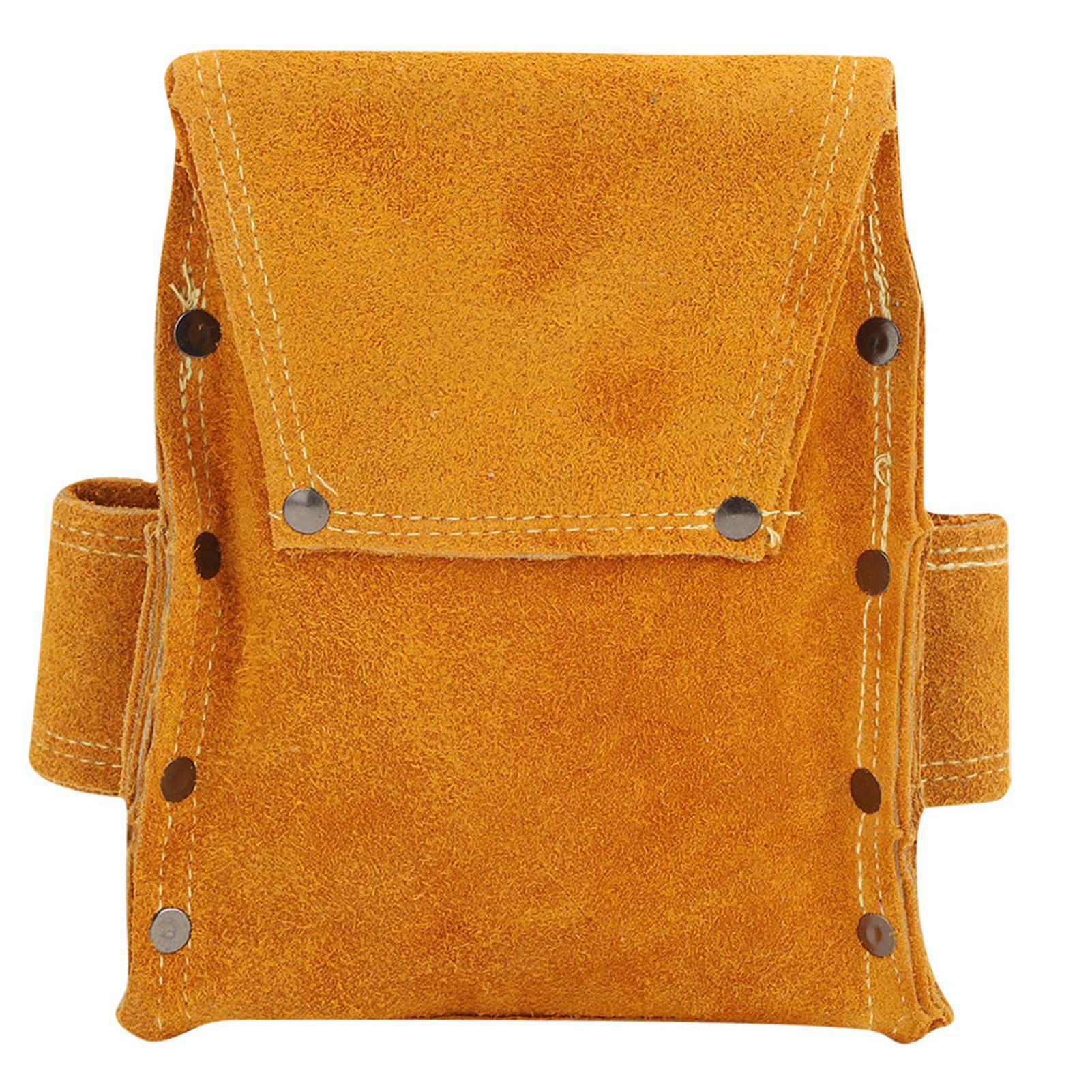 Garosa Heavy Duty Cowhide Multifunctional Tool Pouch Belt Bag - Durable Waist Tool Storage for Construction, DIY, Carpentry & Outdoor Work