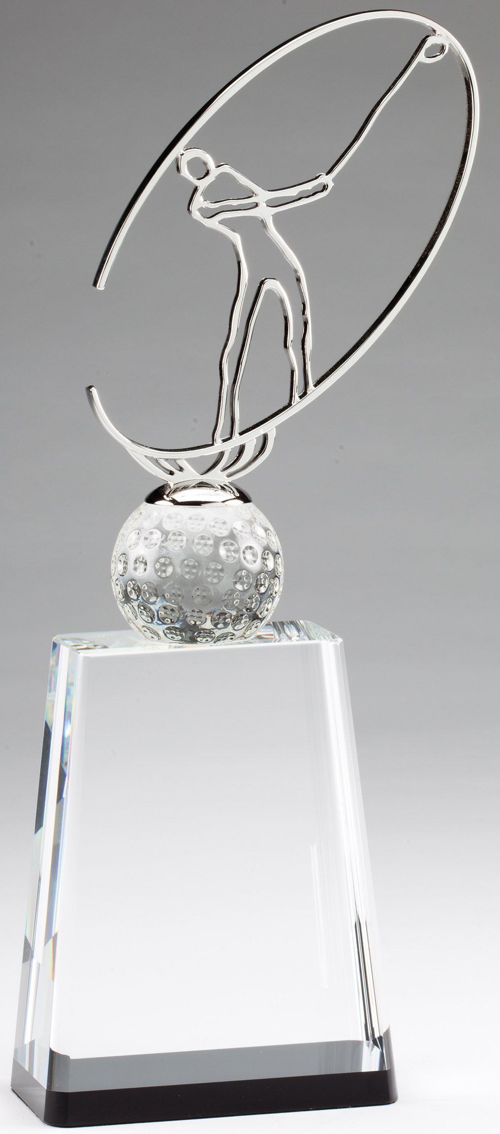 Premium Metal & Crystal Golf Trophy Award - Elegant Golfer Figure for Sports Tournaments & Recognition - Perfect for Golf Championships, Corporate Awards, and Retirement Gifts