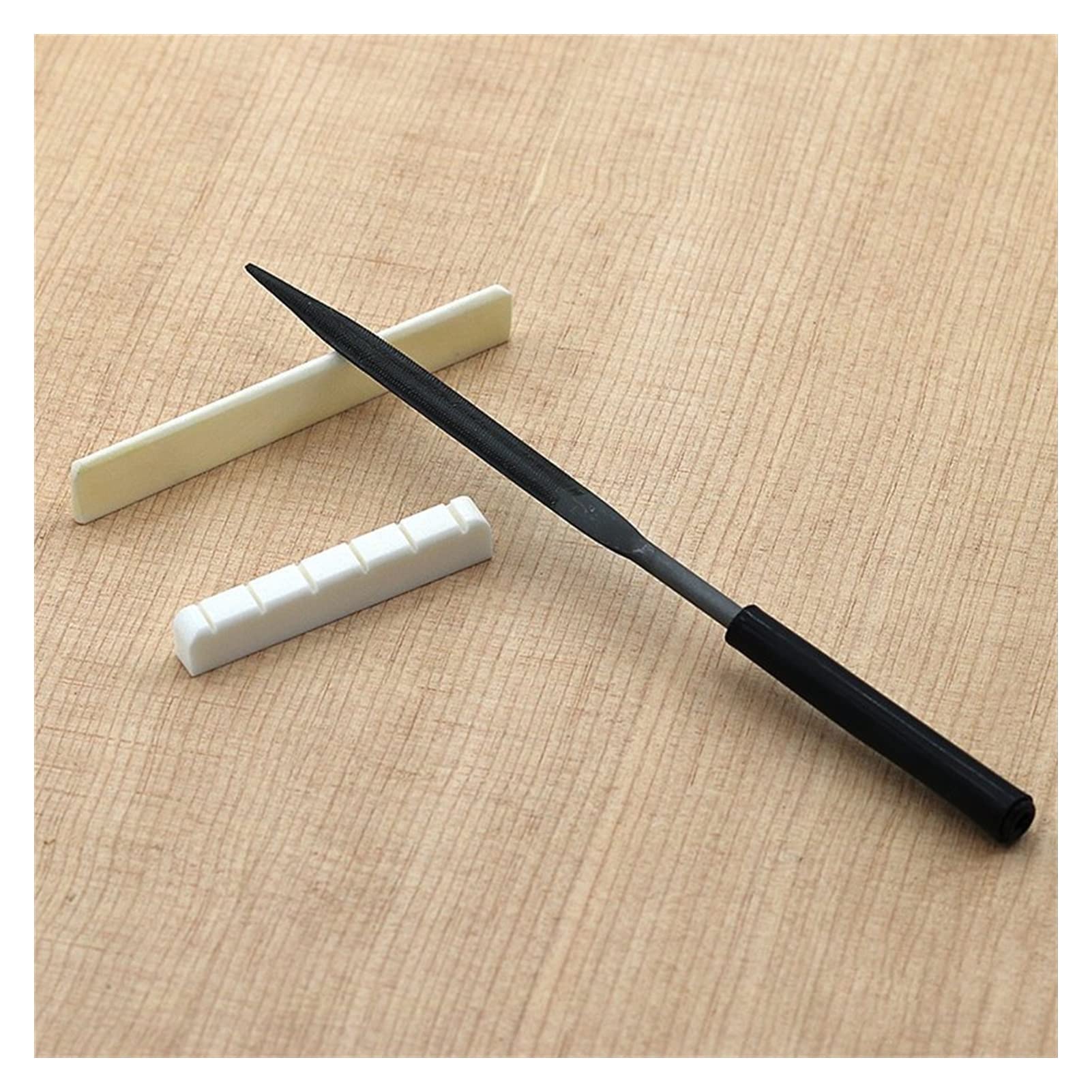 10pcs Needle File Set for Guitar Repair & Wood Carving - Saddle Nut Sharpening Tools