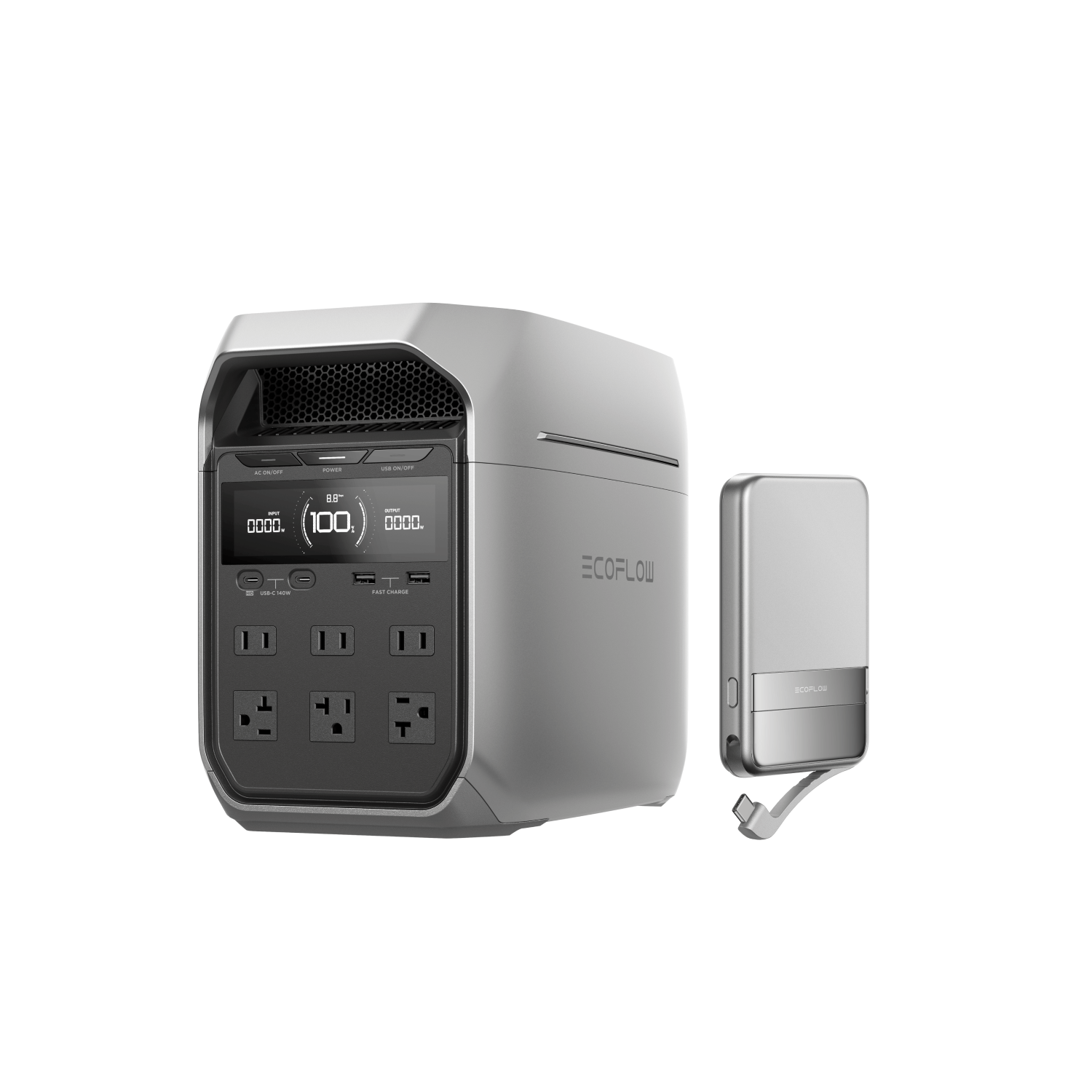 EcoFlow DELTA 3 Plus Portable Power Station with RAPID 5000mAh Magnetic Power Bank - Solar Generator for Camping, Emergencies & Outdoor Adventures