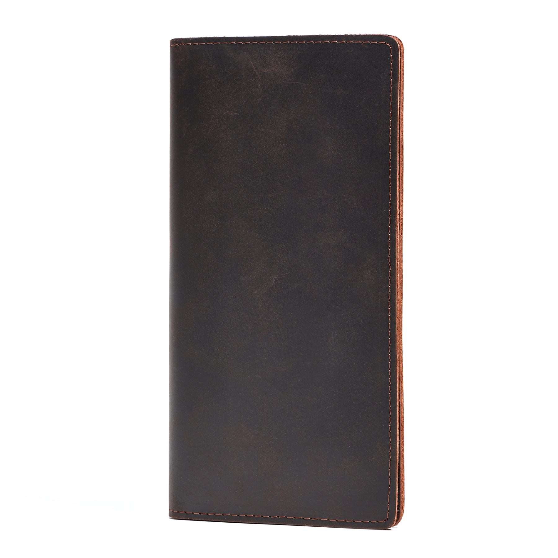 Vintage Distressed Leather Long Wallets for Men - Slim RFID Blocking Bifold Wallet with Multiple Card Slots - Perfect for Everyday Use, Travel & Business