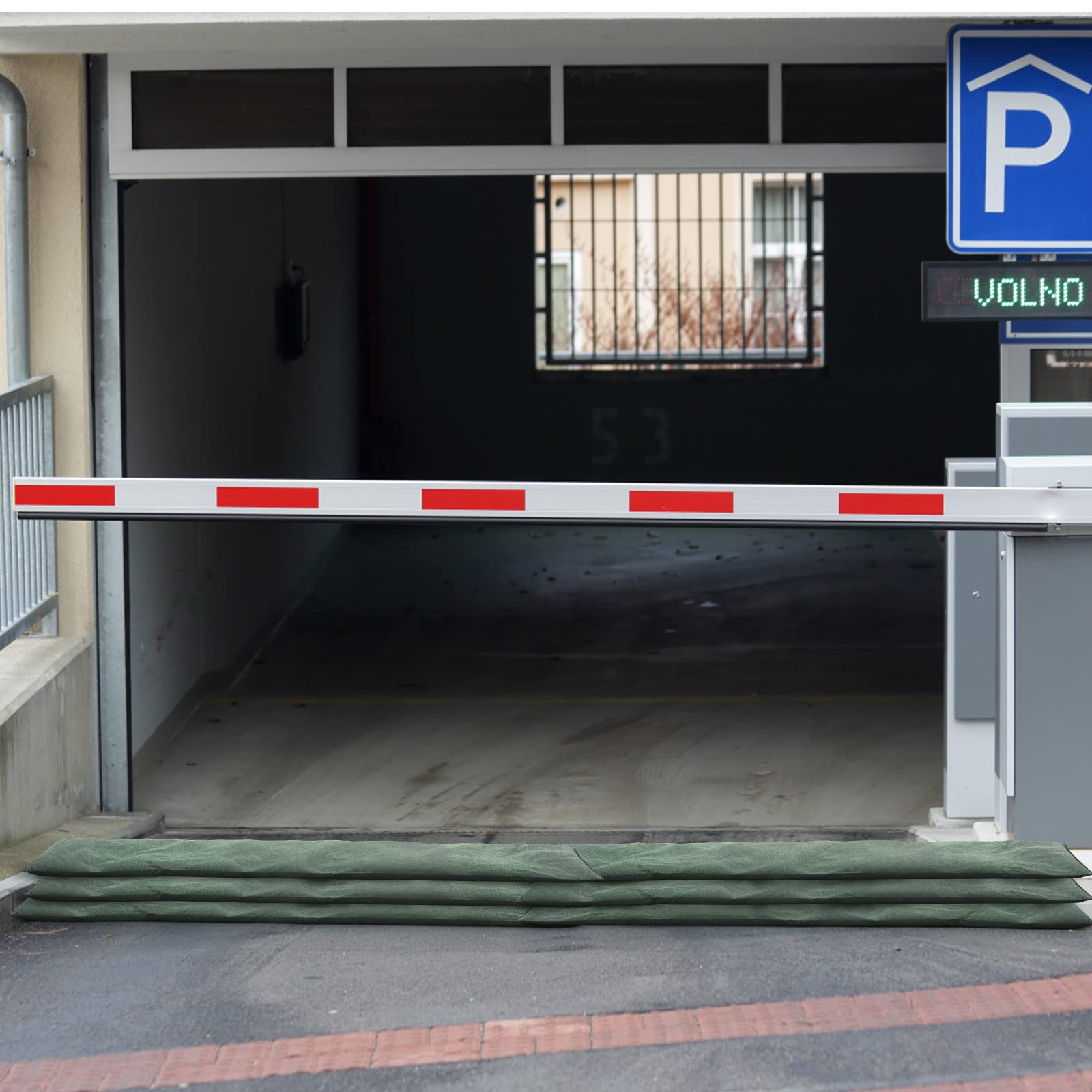 RWUDV 2-Pack Water Activated Flood Barrier Bags - Sandless Flood Protection, Reusable Absorbent Sandbag Alternative for Rain & Storm Defense - Perfect for Garage, Basement, Doorway & Emergency Preparedness