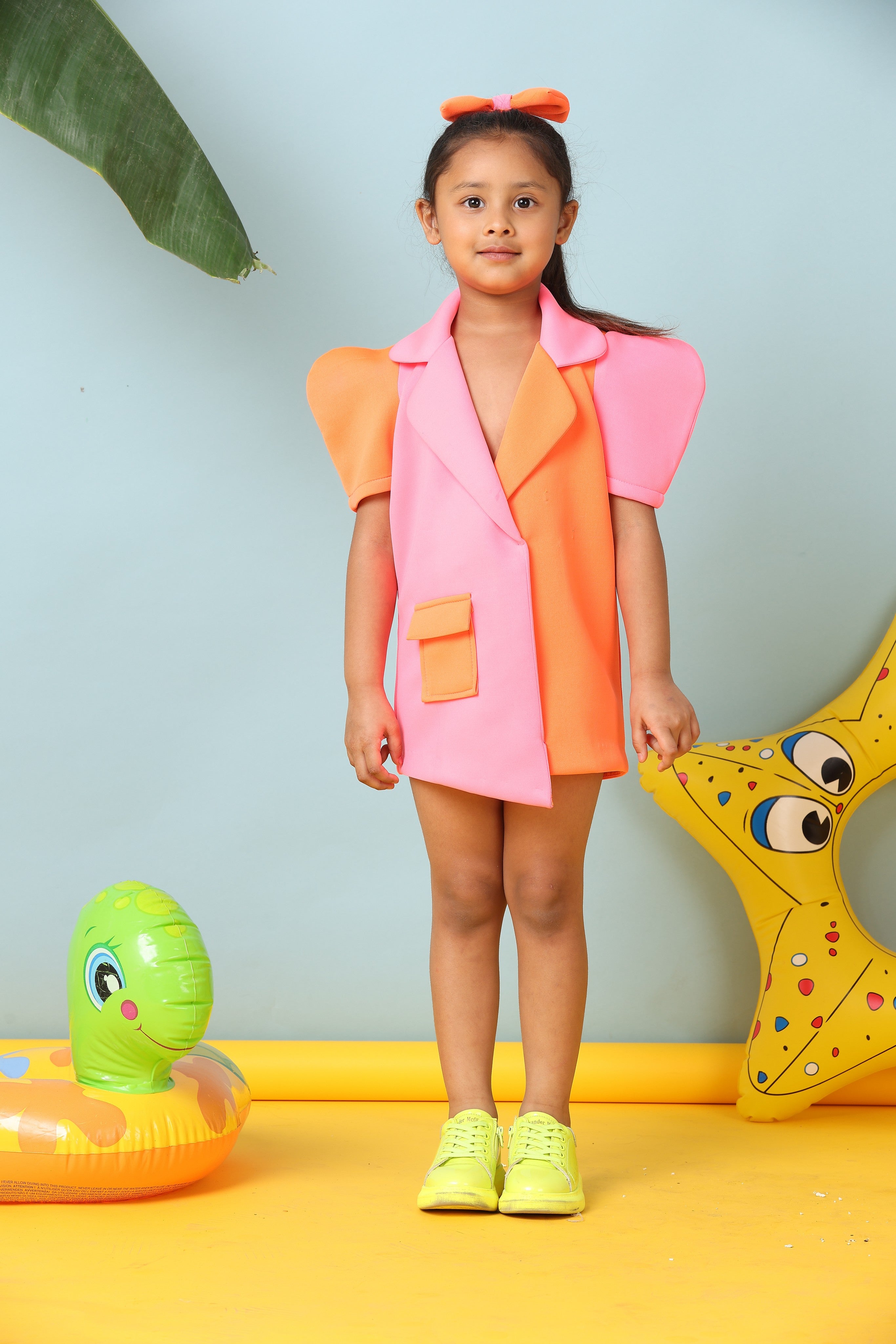 Jazzy Neon Color Coat Dress - Trendy Women's Fashion for Parties & Night Out | Pre-Order Now