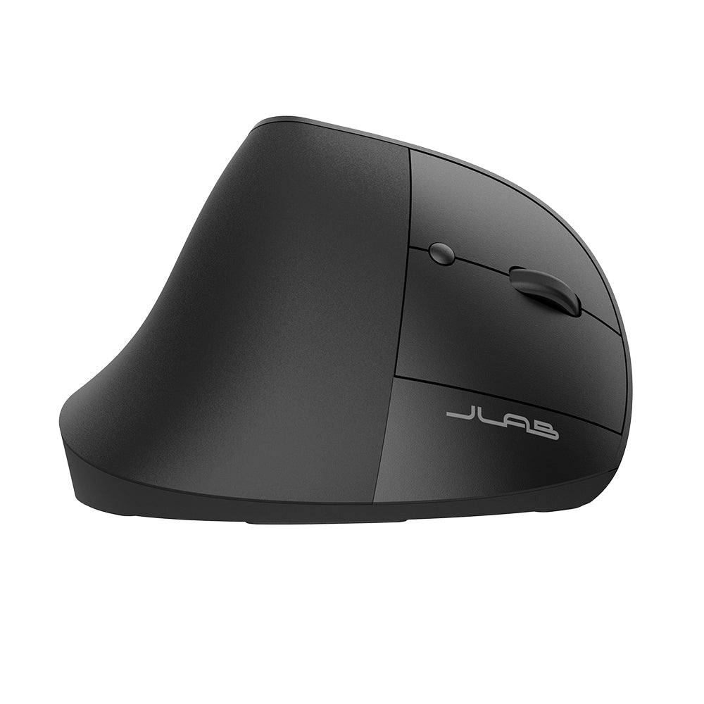 JBuds Ergonomic Wireless Mouse - Black, Comfort Grip for Long Hours, Rechargeable, Silent Click - Perfect for Office, Gaming & Home Use