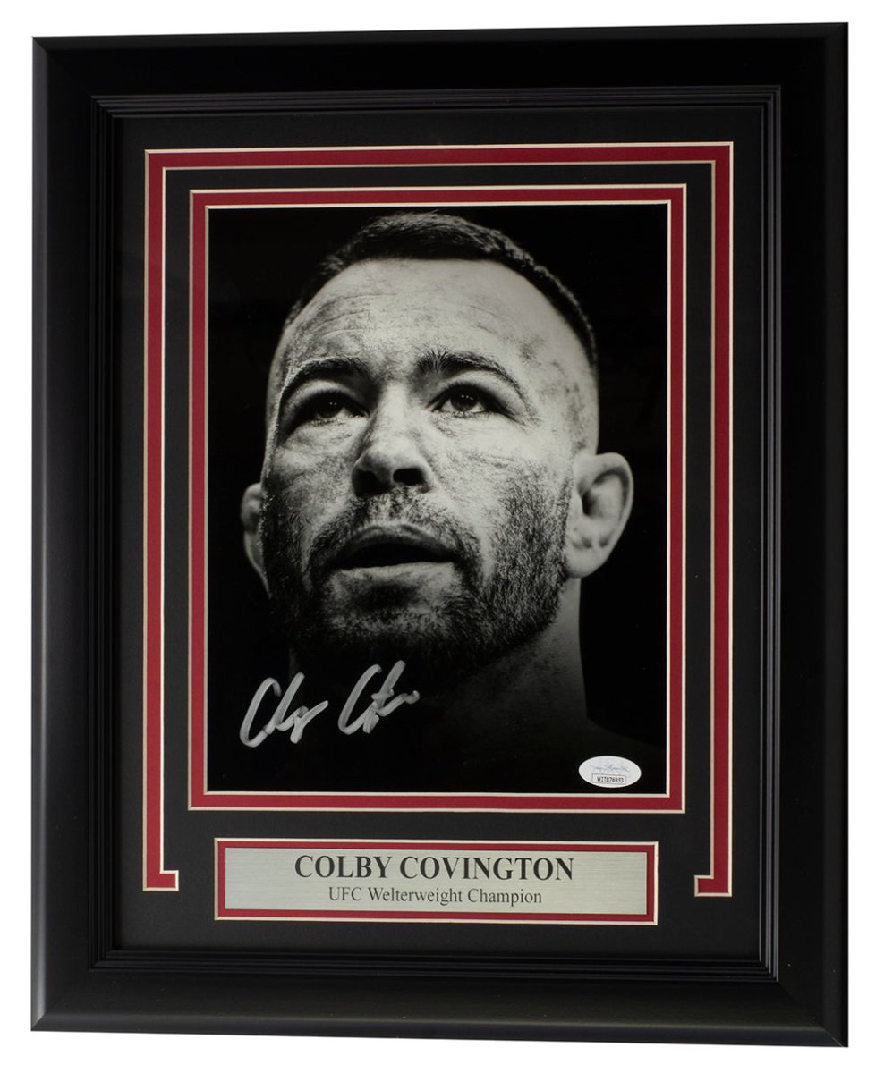 Authentic Colby Covington Signed Framed 8x10 UFC Photo with JSA COA - Perfect for MMA Memorabilia Collectors & Man Cave Decor