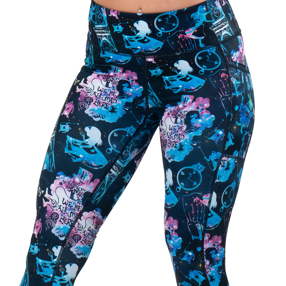 Down The Rabbit Hole Leggings - Women's High Waist Yoga Pants for Workout & Lounge | Perfect for Gym, Running, and Casual Wear