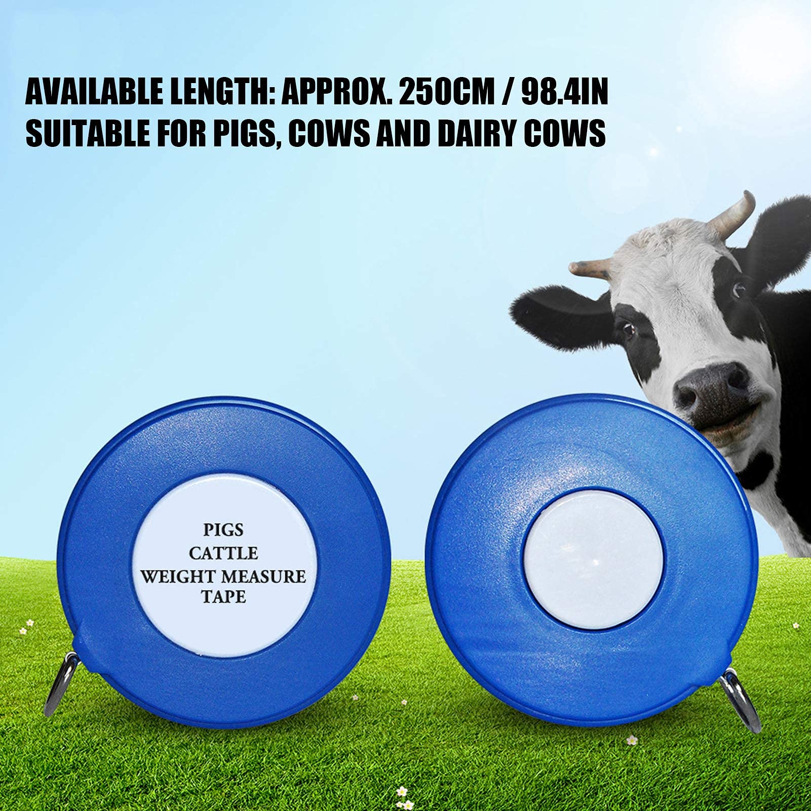 **Professional Retractable Horse Weight & Height Measuring Tape - Accurate Goat, Pig, Pony Measurement Tool for Livestock Health & Farm Management**    *(Perfect for Equine Care, Veterinary Use, Livestock Weight Tracking & Farm Record-Keeping)*