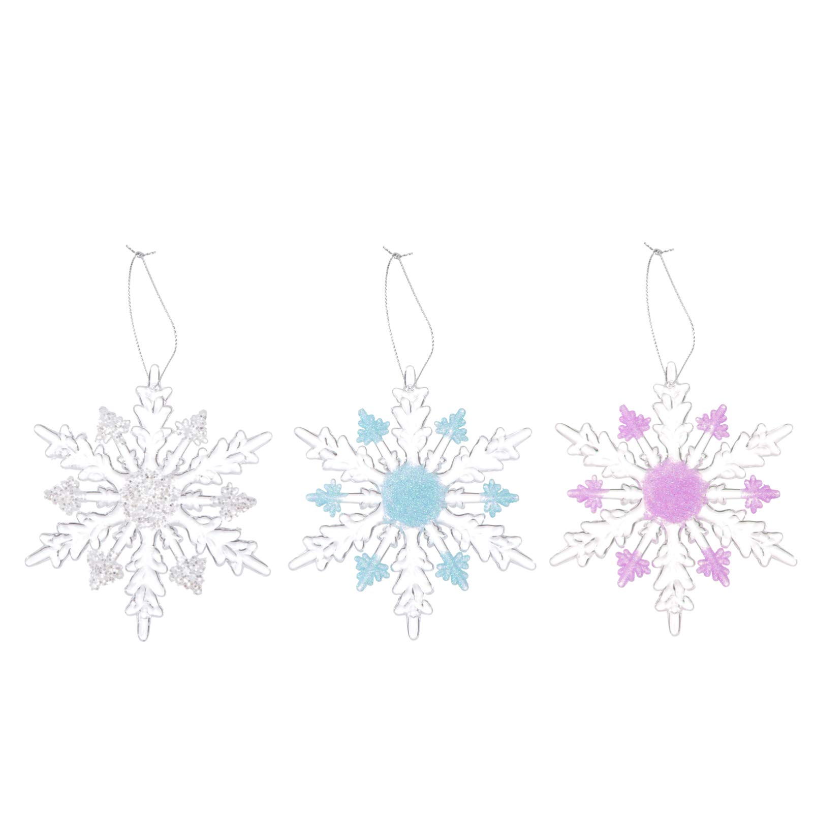 Sparkling Snowflake Ornaments for Christmas Tree & Wedding Decor