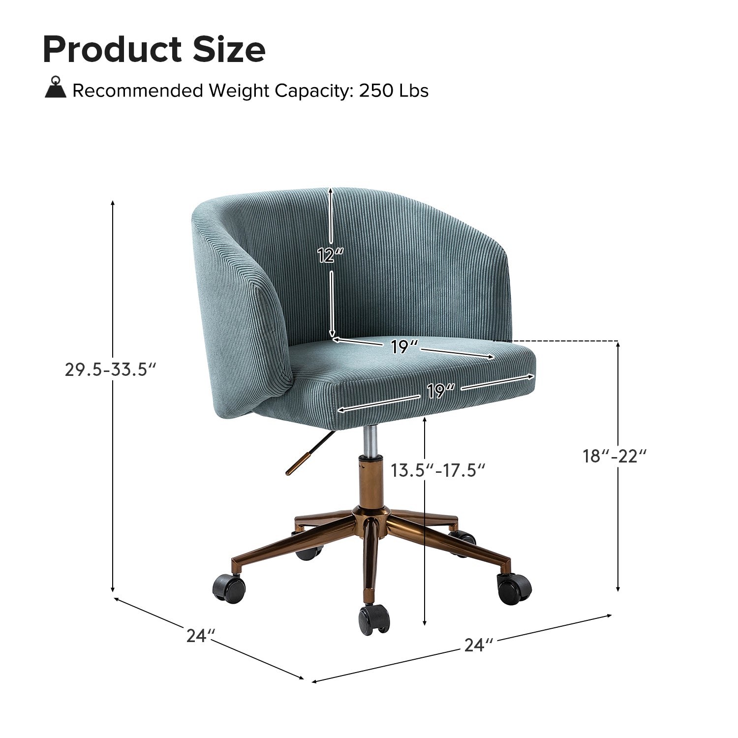 Paolo Task Accent Chair - Modern Home Office Chair with Ergonomic Design for Comfortable Working & Studying | Perfect for Small Spaces, Living Rooms & Reading Nooks