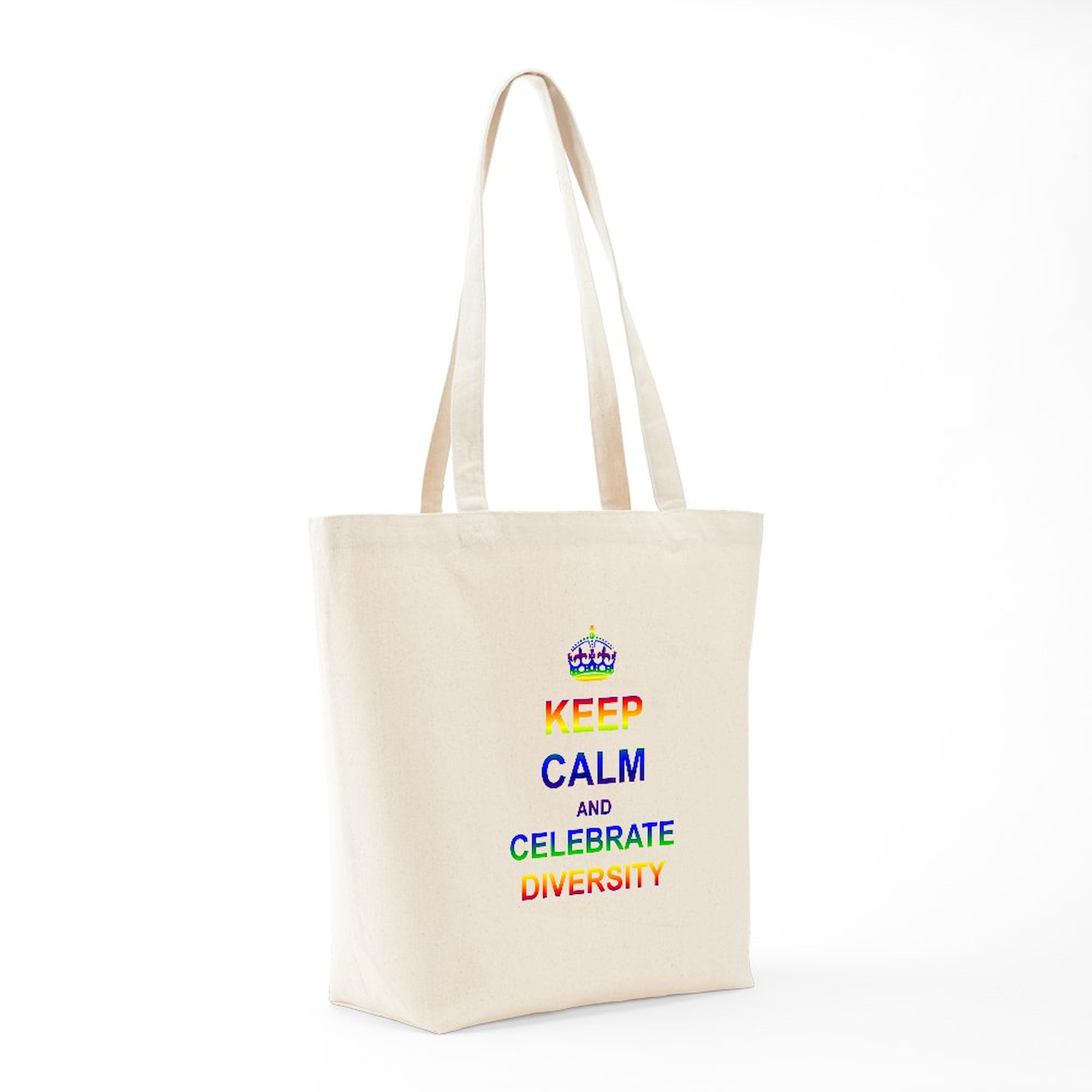 Keep Calm And Celebrate Diver Tote Bag - Natural Canvas Reusable Shopping Bag for Beach, Grocery & Everyday Use
