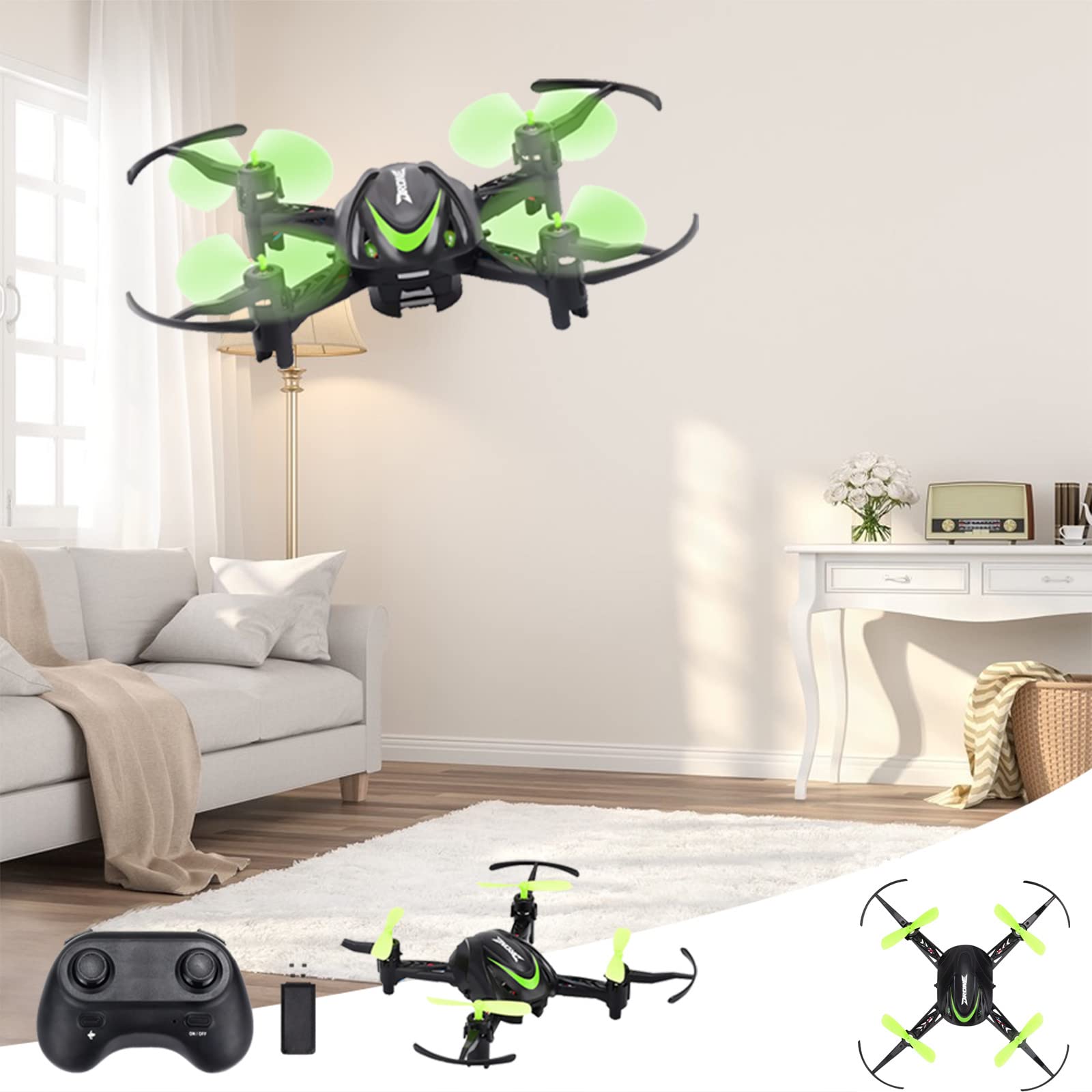 Smart Hover Mini Drone with Altitude Hold, Headless Mode & One Key Start - Remote Control RC Toy with Speed Adjustment - Perfect Gift for Boys & Girls - Indoor/Outdoor Flying Fun for Kids & Beginners