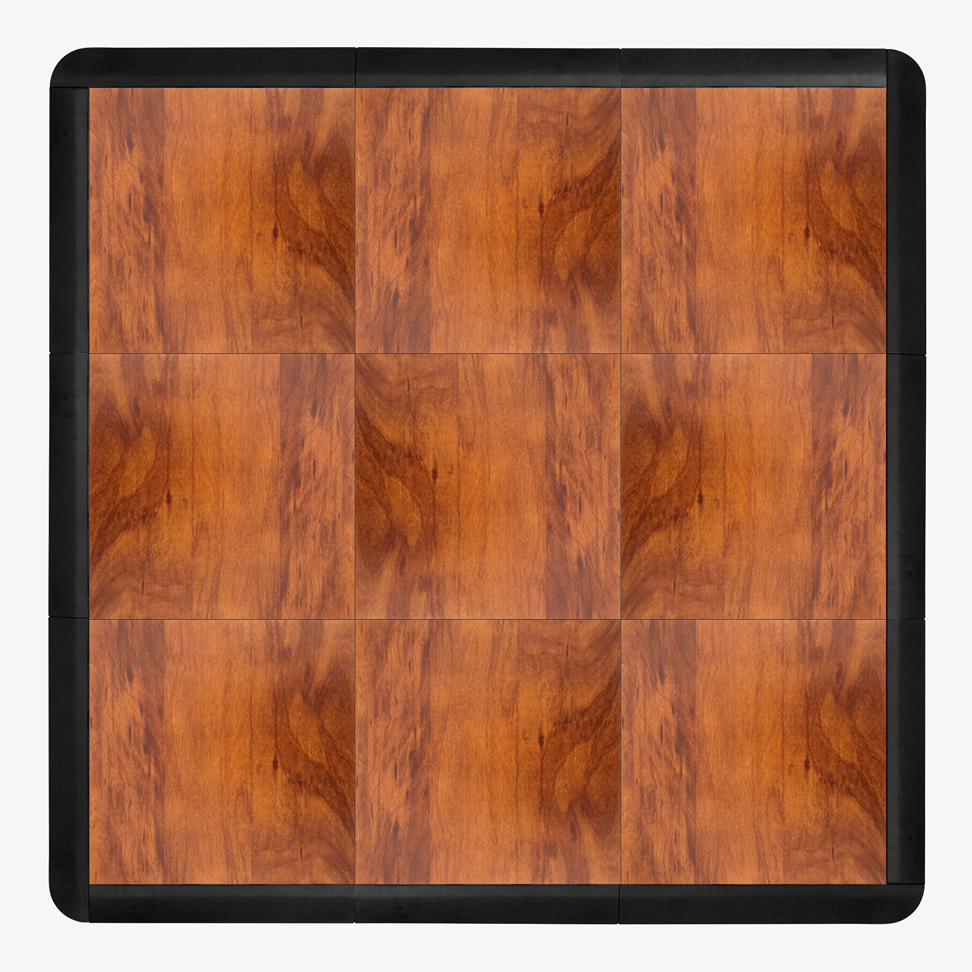 IncStores 3/8 Inch Thick Dark Maple Practice Dance Floor Tiles | Durable Plastic Dance Flooring for Ballet, Tap, Ballroom & More | Perfect for Home Studios, Dance Classes & Performances