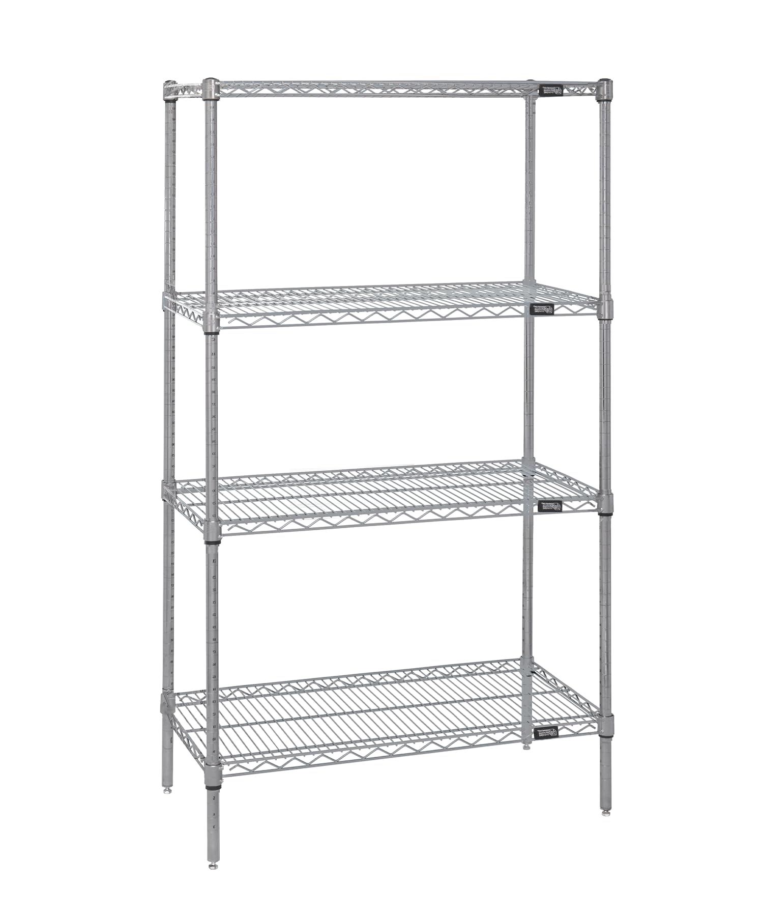 Quantum Storage Systems WR63-2124S Stainless Steel Wire Shelving Unit - 4-Tier Starter Kit (63