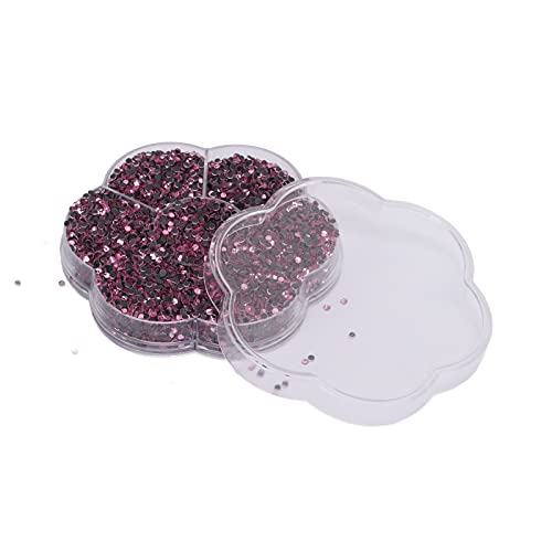 Premium Round Glass Rhinestones for Nails, Clothes & Crafts - Lightweight, Portable, Multi-Purpose Decor (S601-Pink) | Perfect for DIY Jewelry, Fashion Accessories, and Home Decor Projects