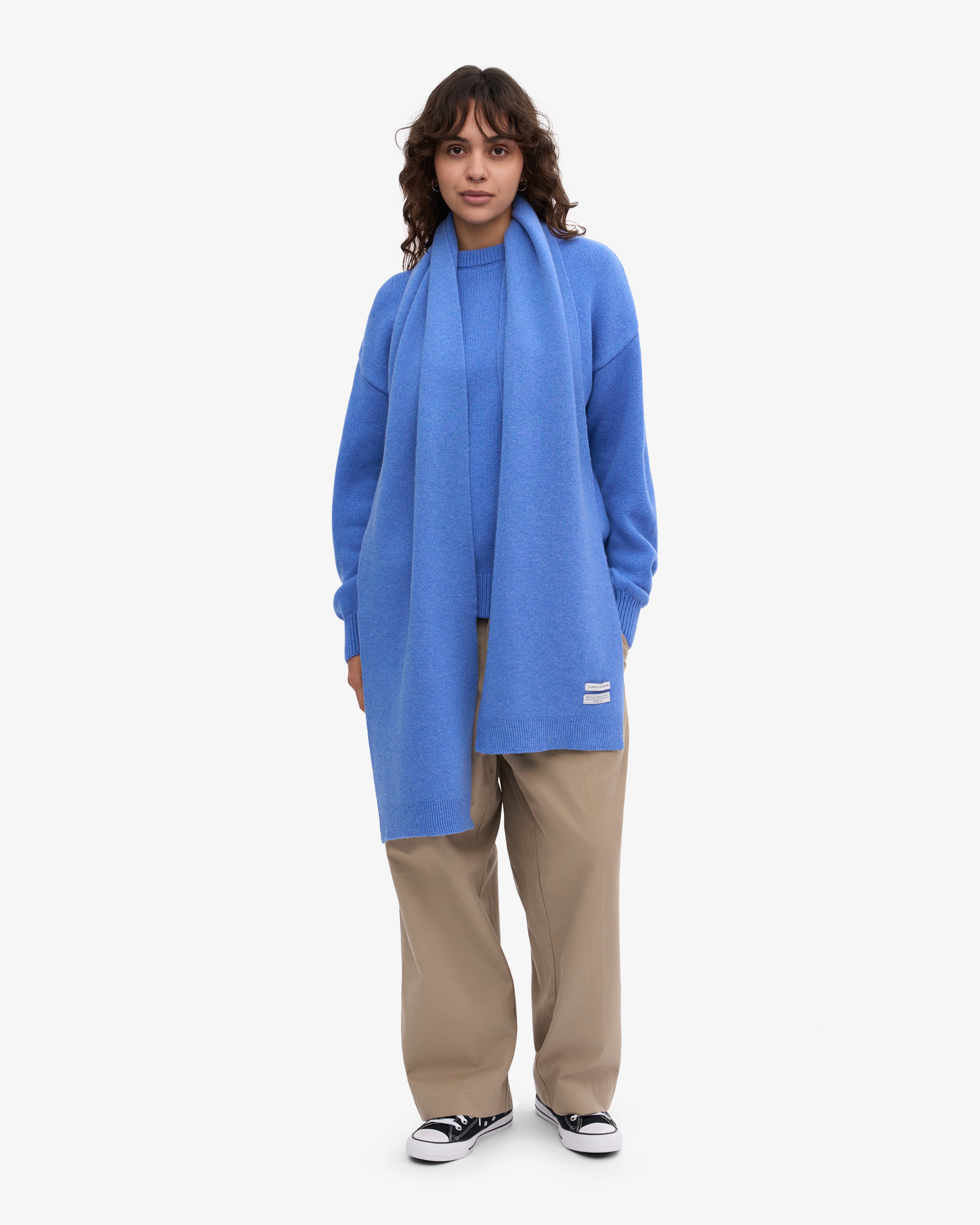 Premium Merino Wool Scarf - Soft & Warm Winter Accessory in Pacific Blue | Perfect for Cold Weather, Outdoor Activities & Fashion Styling