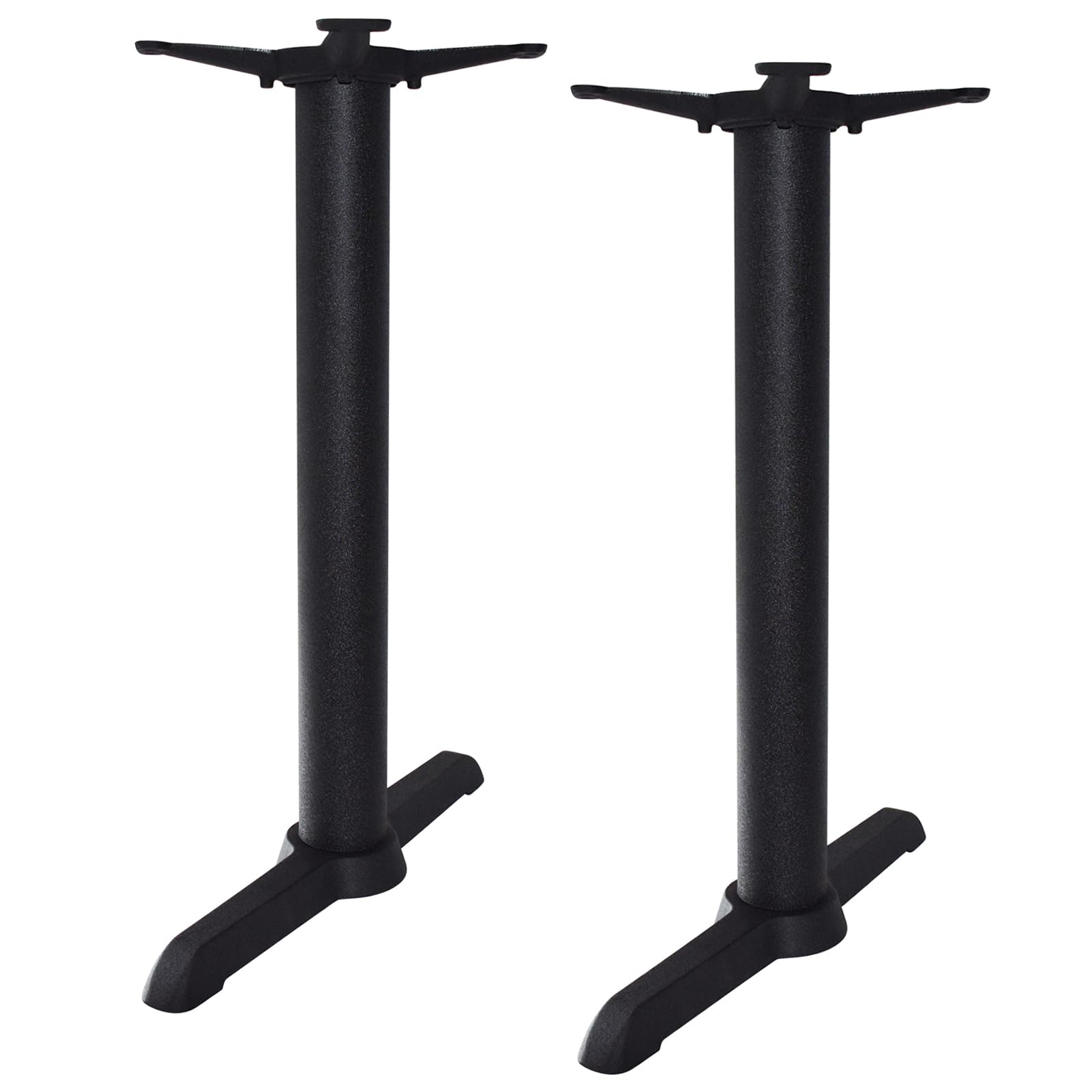 Jogreful 28 Inch Table Base Only - Set of 2 Cast Iron Metal Legs for Coffee Table, Dining Table, Desk (T-Base) - Sturdy Furniture Support for Home, Office & Restaurant Use