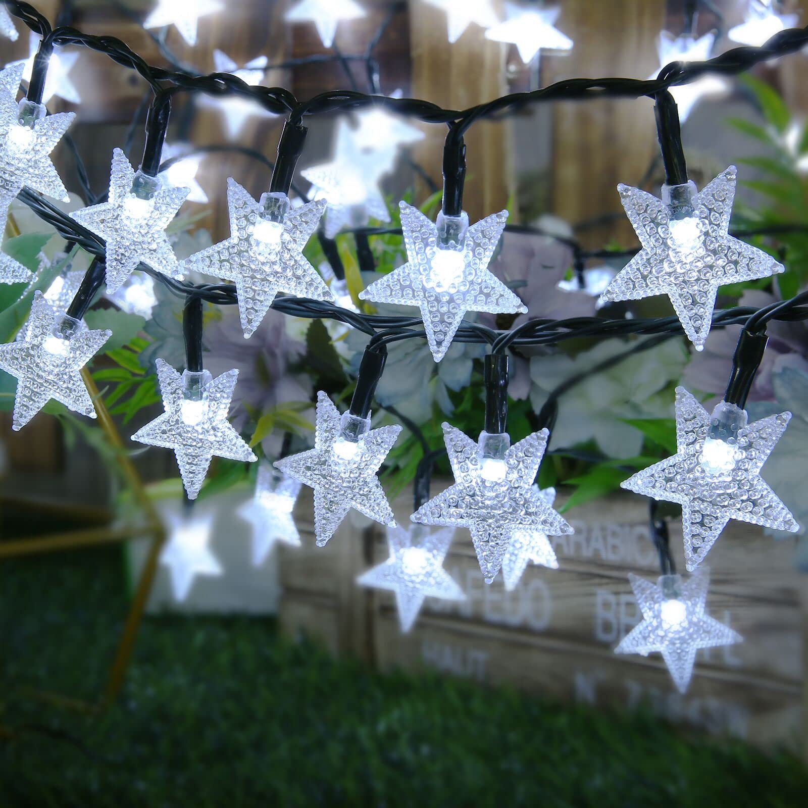 Flacchi 100 LED Star String Lights - 33ft Waterproof Fairy Lights for Wedding, Birthday & Outdoor Decor