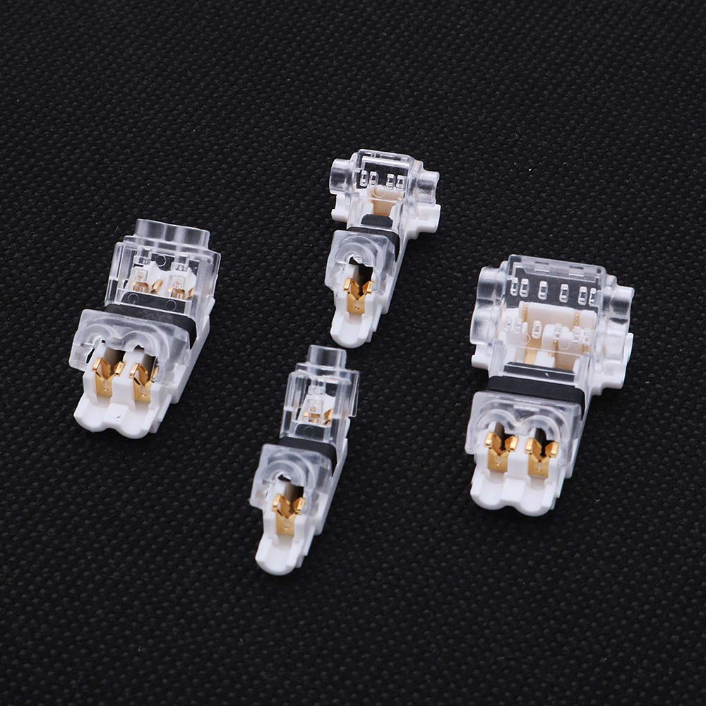 50 Pack NUZAMAS Quick Splice Wire Connectors - 2 Way 1 Pin Low Voltage Tap Terminals for Automotive, Home & DIY Electrical Wiring Projects