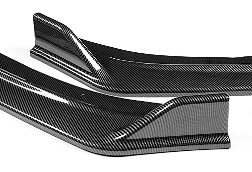 Carbon Fiber Front Bumper Lip Splitter Kit (3PCS) for 2013-2018 Chevy Malibu - PU/PCF Material - Aggressive Style Upgrade for Street Racing & Car Shows