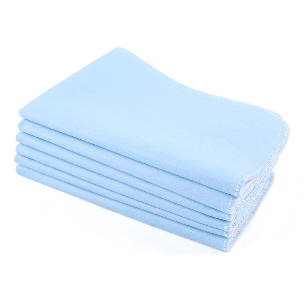 Petyoung 6PCS Reusable Washable Absorbent Bed Pads for Adults - 45cm x 60cm Waterproof Incontinence Pads - Great for Elderly Care, Post-Surgery Recovery & Pet Protection