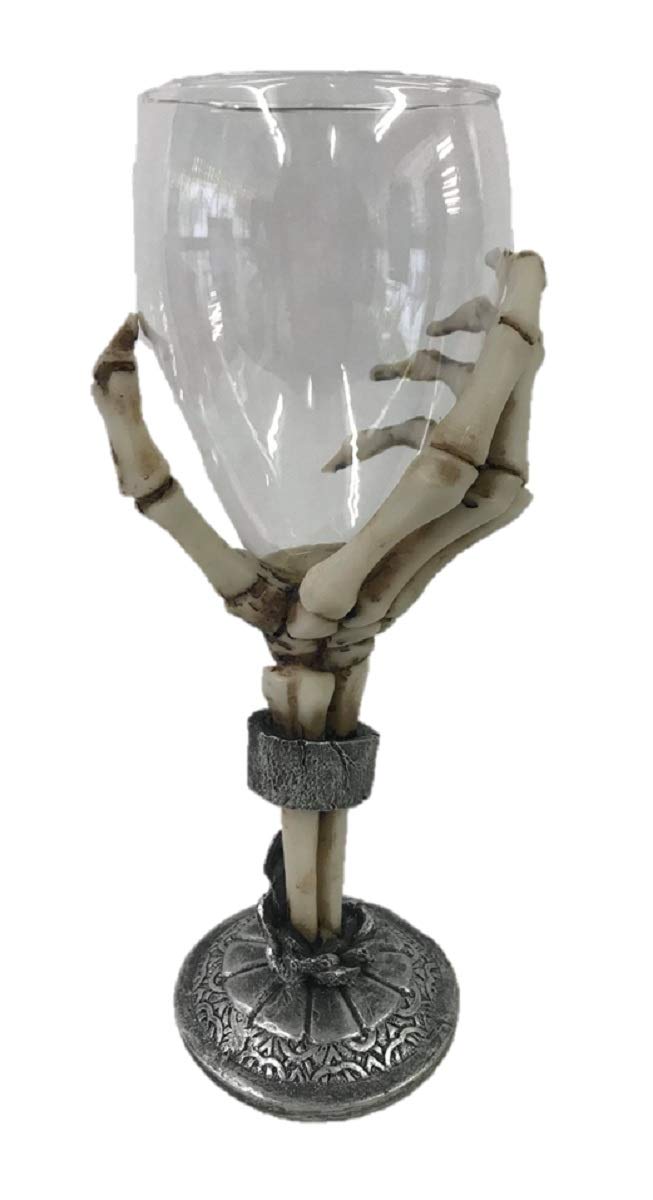 Skeletal Hand Wine Glass - Unique Halloween Party Cups, Gothic Barware for Wine & Cocktails - Perfect for Themed Parties, Home Decor, and Spooky Kitchen Accessories