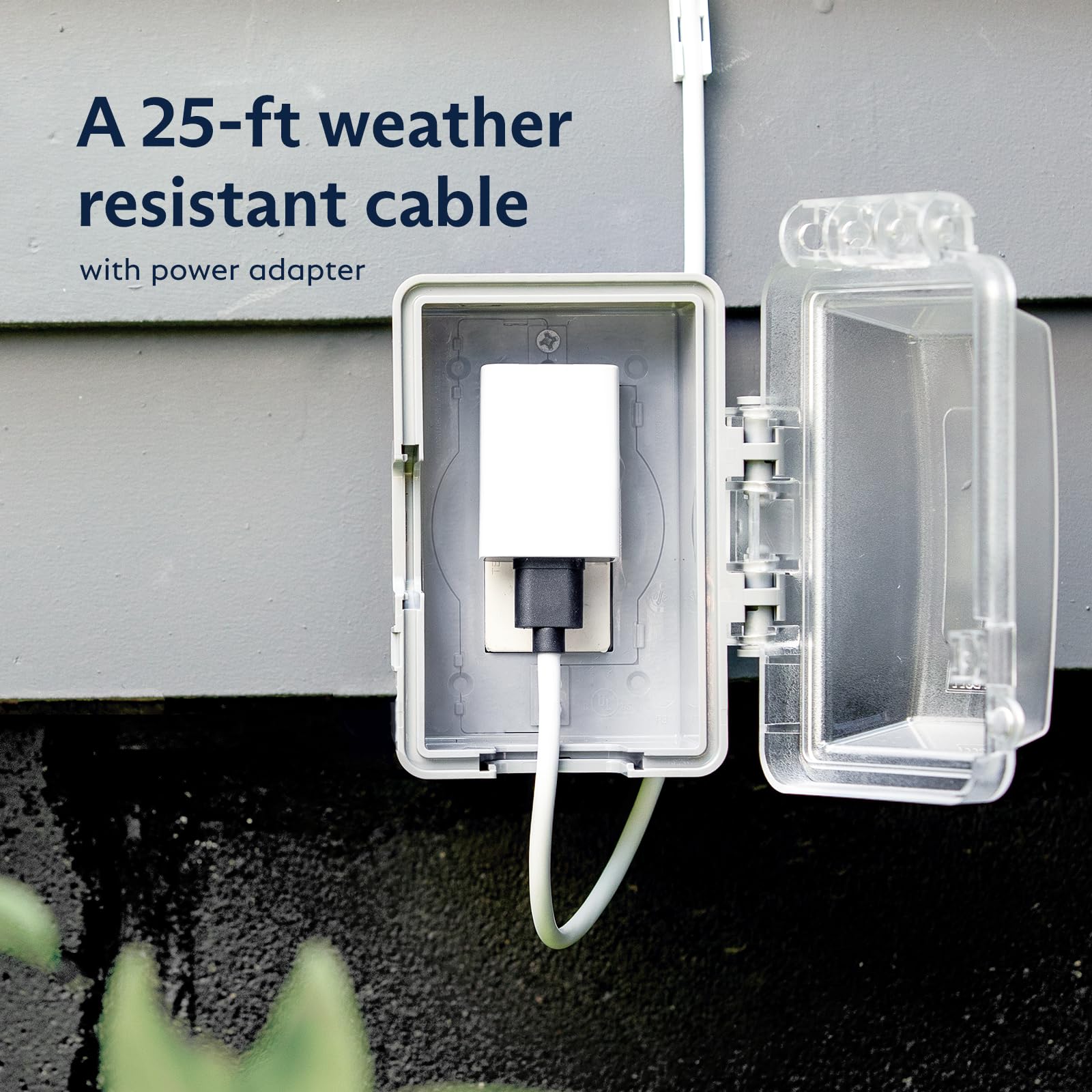 SimpliSafe Outdoor Camera Power Cable - Weatherproof Replacement Cord for Outdoor Security Cameras - Perfect for Home Surveillance, Backyard Monitoring, and Property Protection