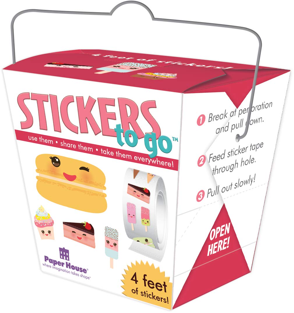 Paper House Productions Sweet Treats Stickers - 4ft Roll of Adhesive Decals for Scrapbooking, DIY Crafts, and Gift Wrapping | Fun Decorative Stickers for Kids, Planners, and Party Decorations