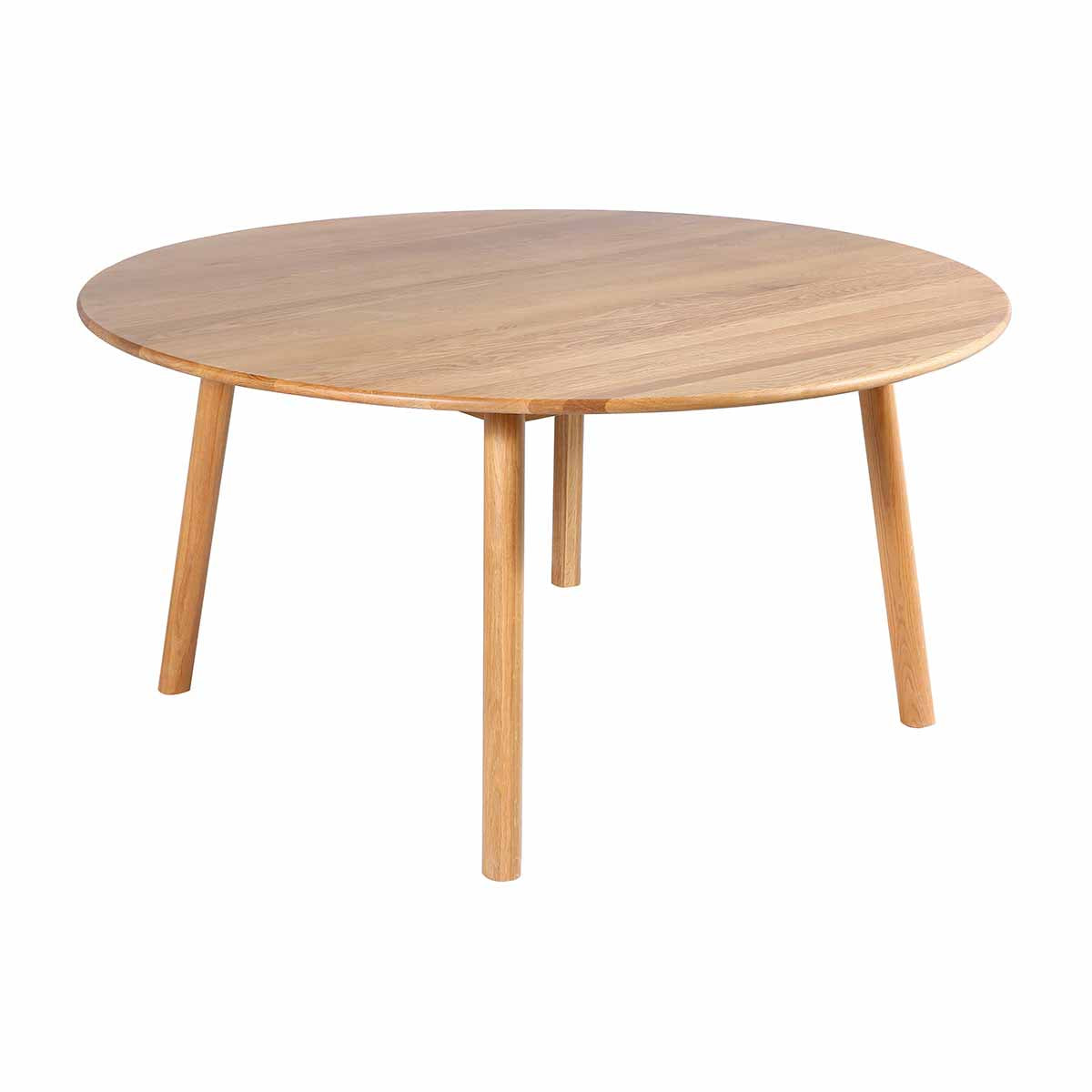 Round Oak Dining Table - Solid Wood Scandinavian Style for Kitchen, Dining Room & Small Spaces | Finland Design Home Furniture