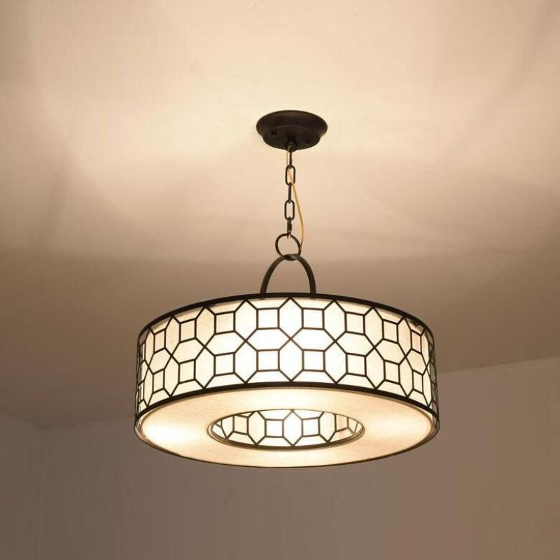Allegretto Round Pendant Light Fixture - Modern Glass Ceiling Light for Dining Room, Bedroom, Living Room, Kitchen - Elegant Hanging Chandelier Lighting for Home Decor
