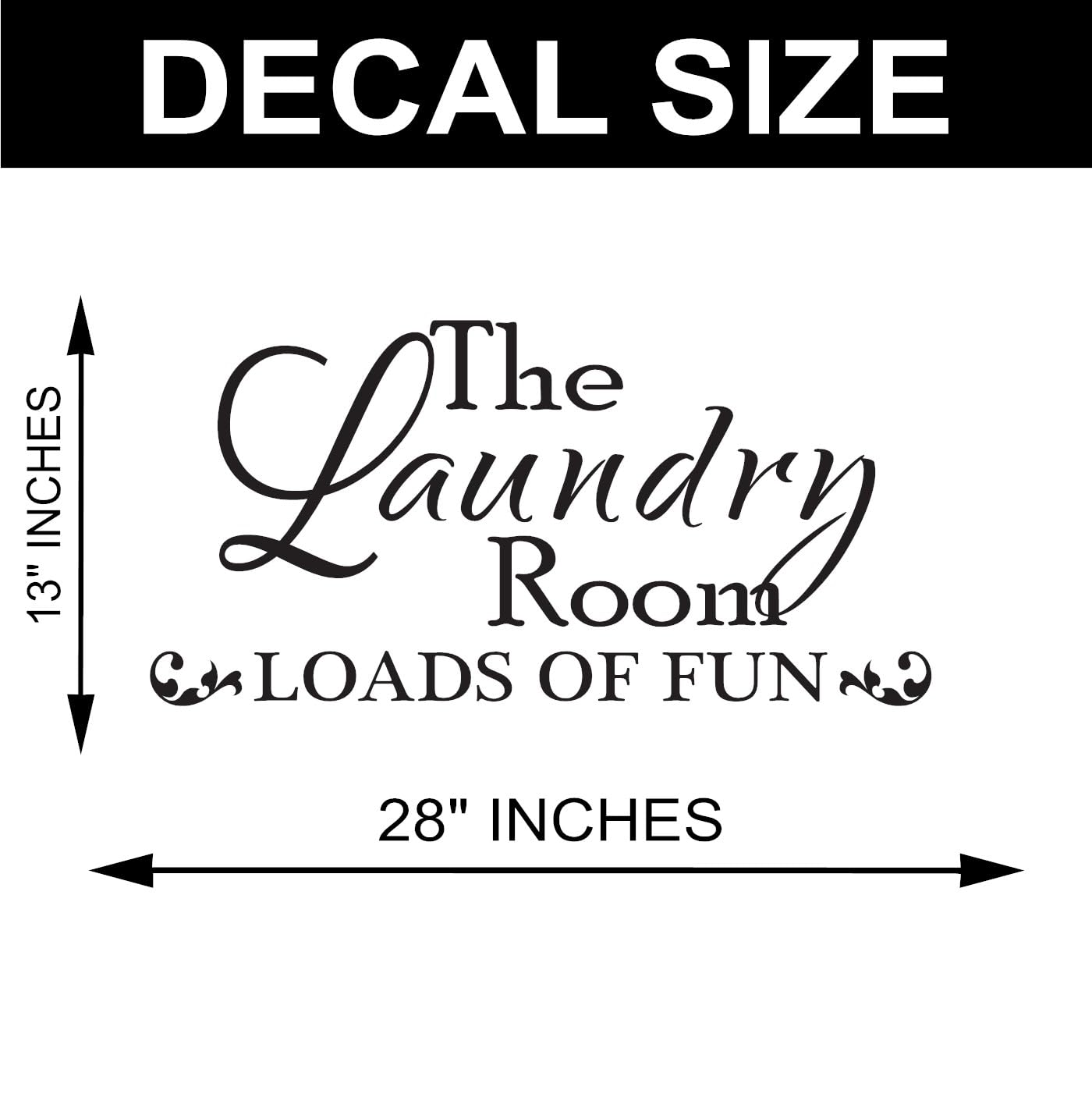Loads of Fun Laundry Room Wall Decal - Removable Vinyl Quote Sticker for Home Decor (28