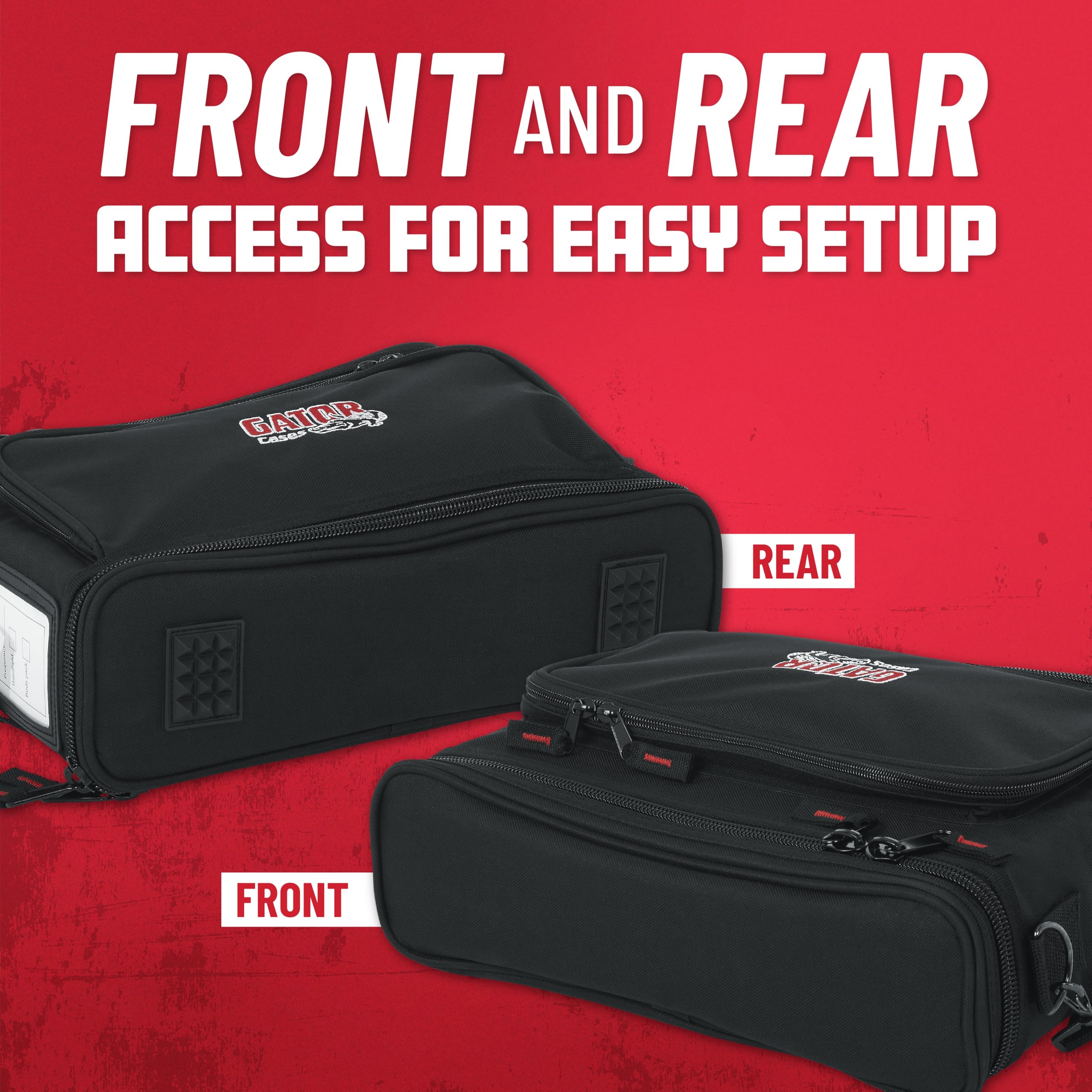 Gator Cases GM-1W Padded Nylon Carry Bag for Single Wireless Microphone System - Secure Storage for Receiver, Body Pack & Mic with Antenna - Perfect for Live Performances, Studio Sessions & Traveling Musicians