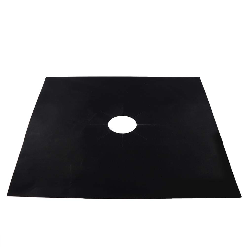 6-Pack Reusable Fiberglass Gas Stove Protector Pads - Heat Resistant & Dishwasher Safe Kitchen Accessories for Stove Top Protection (Black) | Ideal for Cooking, Grilling & Kitchen Safety