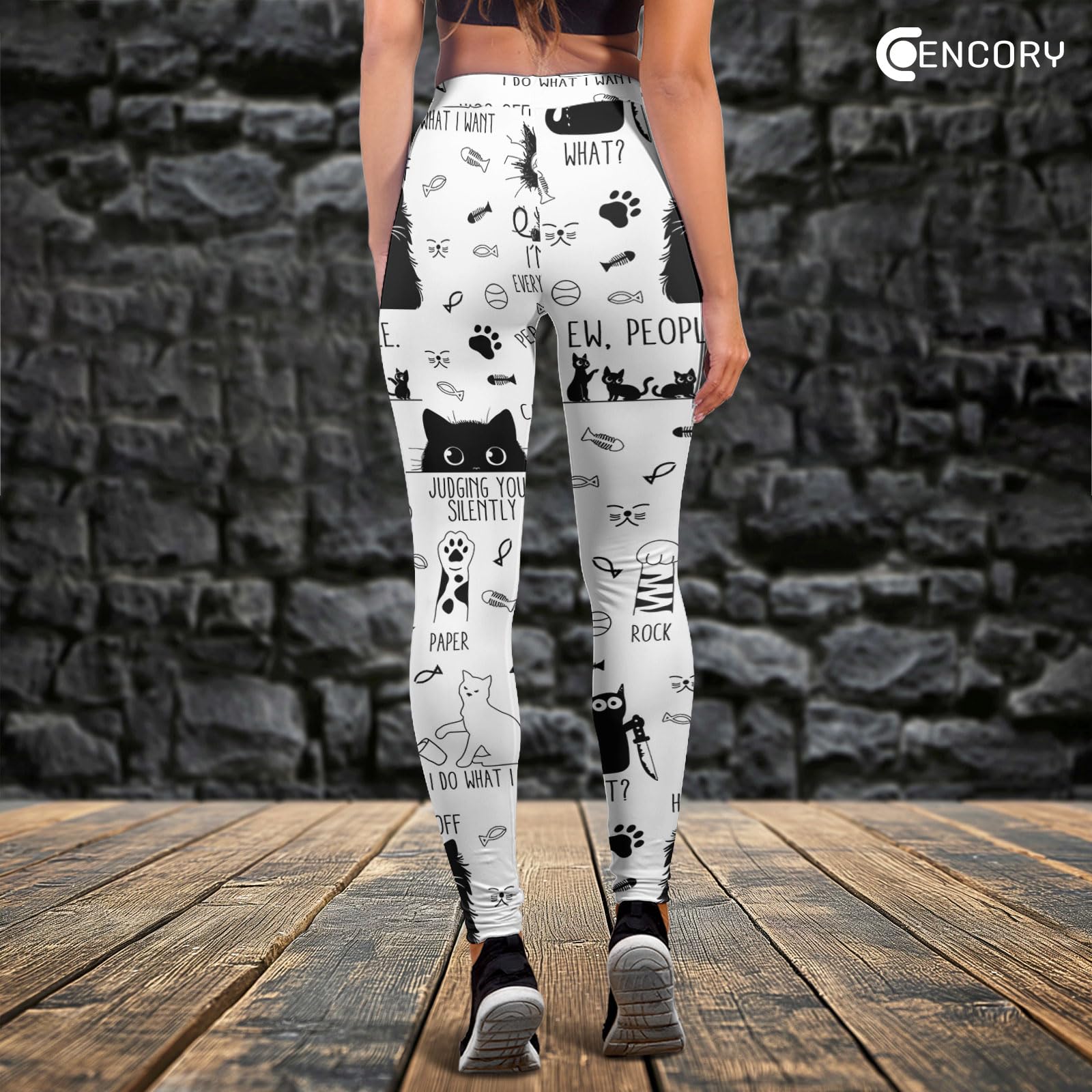 Women's 2-Piece Casual Workout Set - Cat Print Yoga Outfit with Tank Top & Leggings | Perfect for Gym, Yoga & Lounge Wear