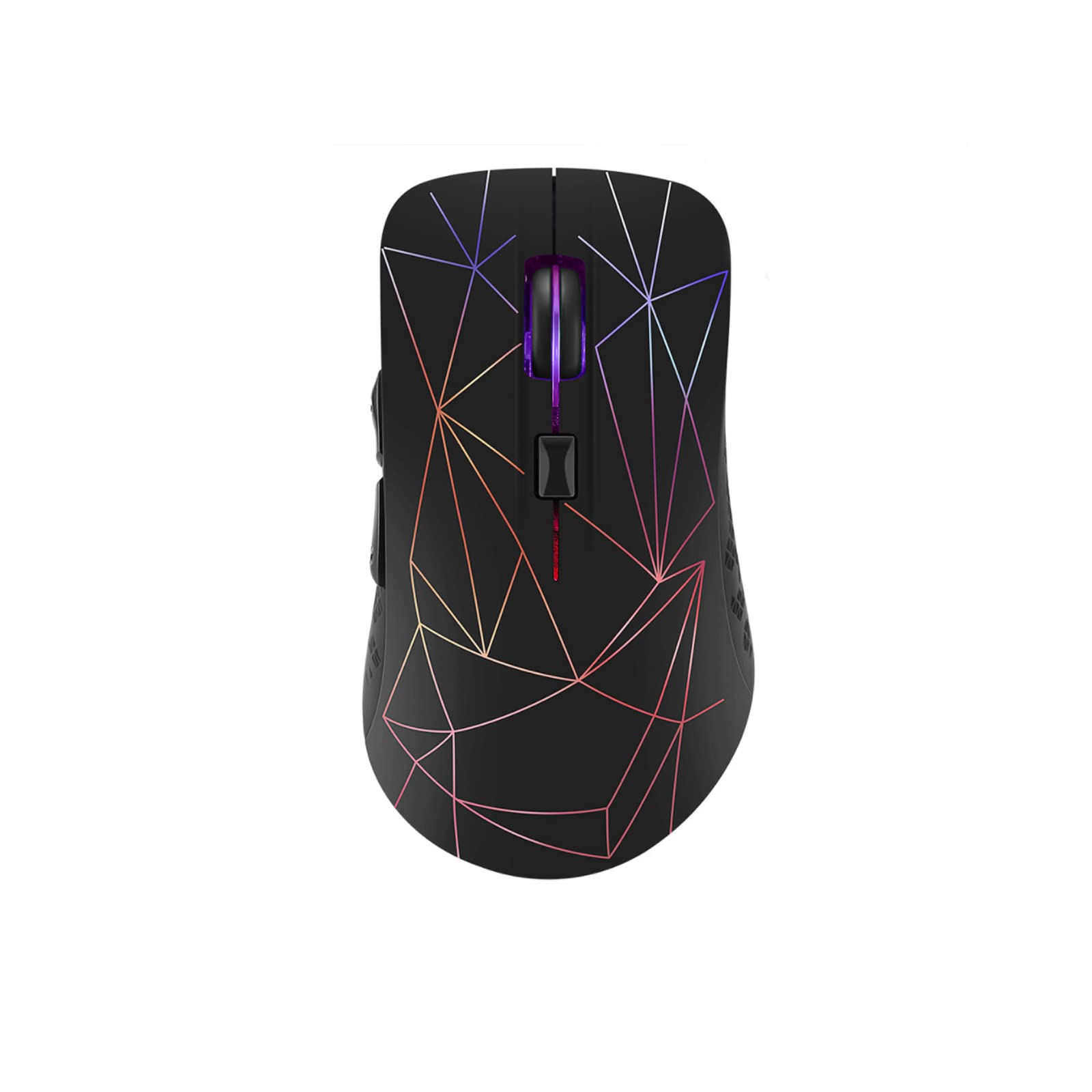 Wireless Gaming Mouse - 2.4G & Bluetooth Dual Mode Rechargeable RGB Mouse with Silent Click for PC, Mac, Windows, Android | Ergonomic Design for Office Work, Gaming & Travel (Black)