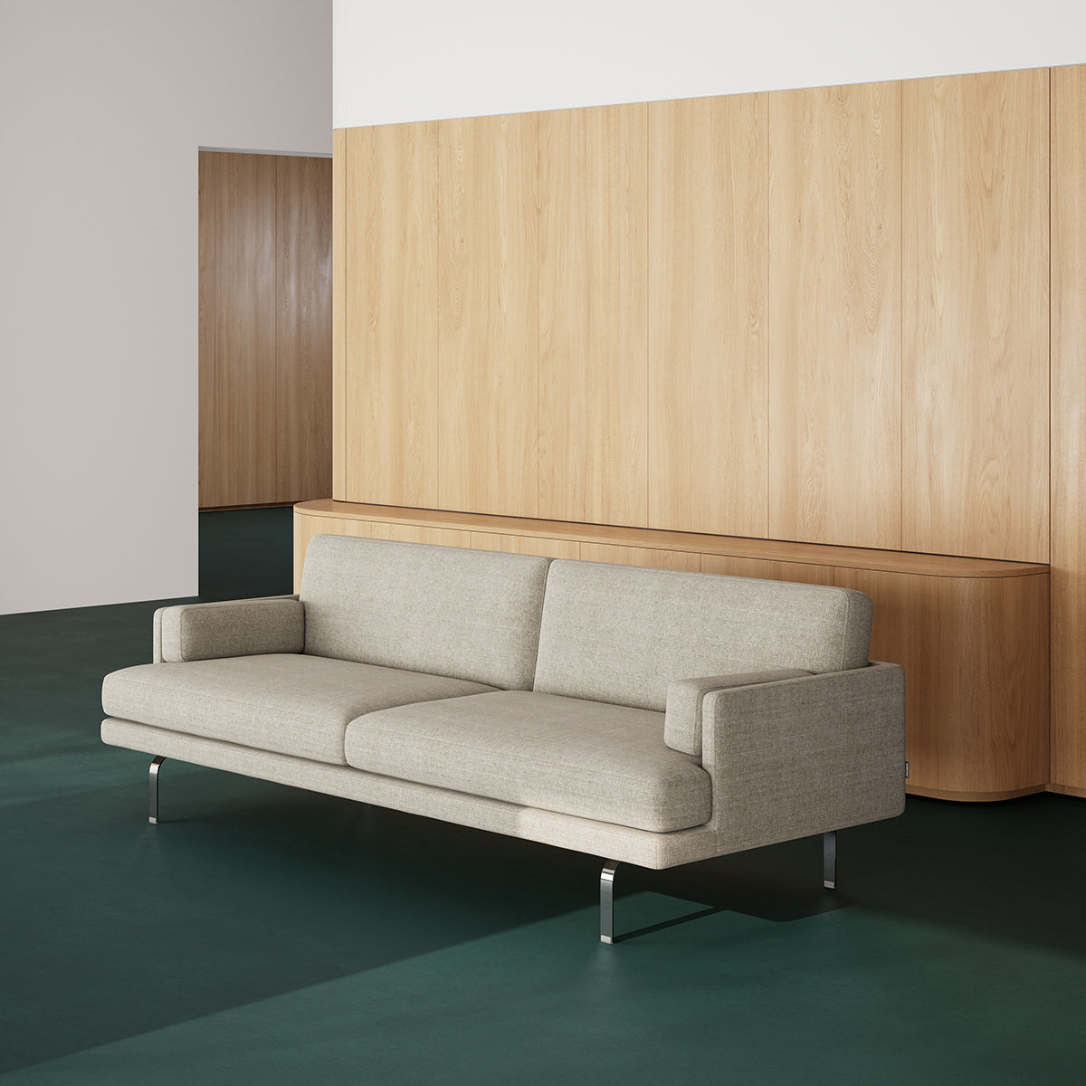 Premium Ernest Fabric 3-Seater Sofa - Comfortable Modern Living Room Couch for Home, Office & Lounge Areas