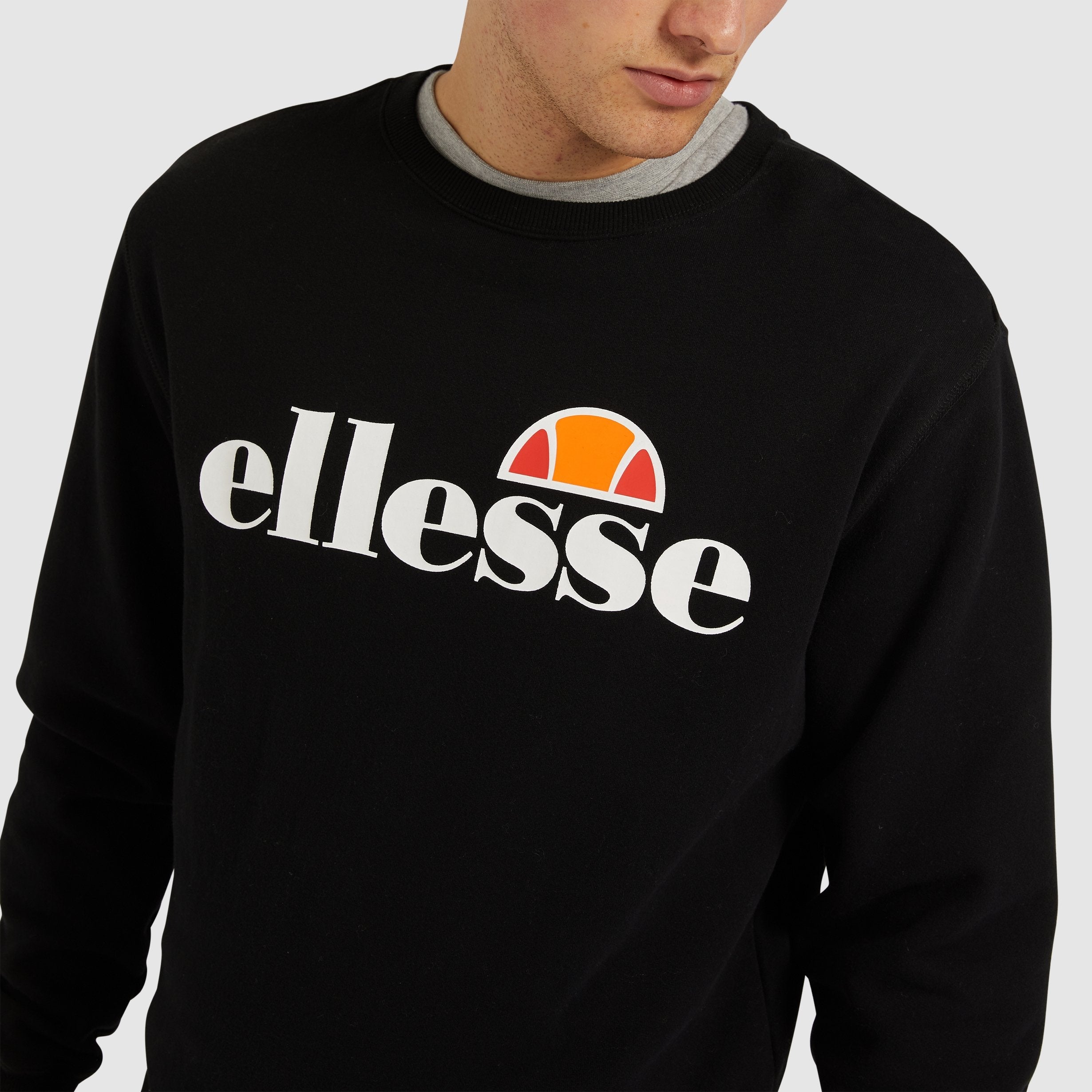Ellesse Men's Succiso Black Sweatshirt - Casual Pullover Hoodie for Streetwear, Gym & Everyday Comfort