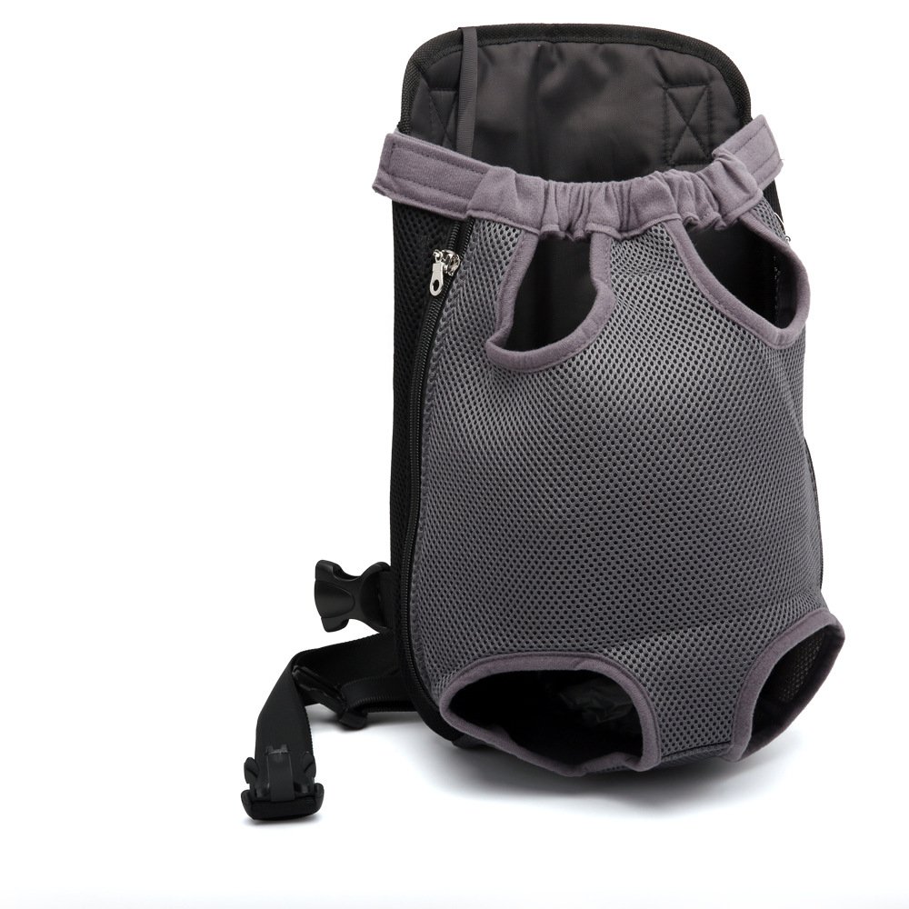 WowowMeow Adjustable Pet Carrier Backpack for Small Dogs - Hands-Free Front Dog Carrier with Legs Out Design for Travel, Hiking & Camping (Large, Grey) - Perfect for Outdoor Adventures, Daily Walks & Vet Visits