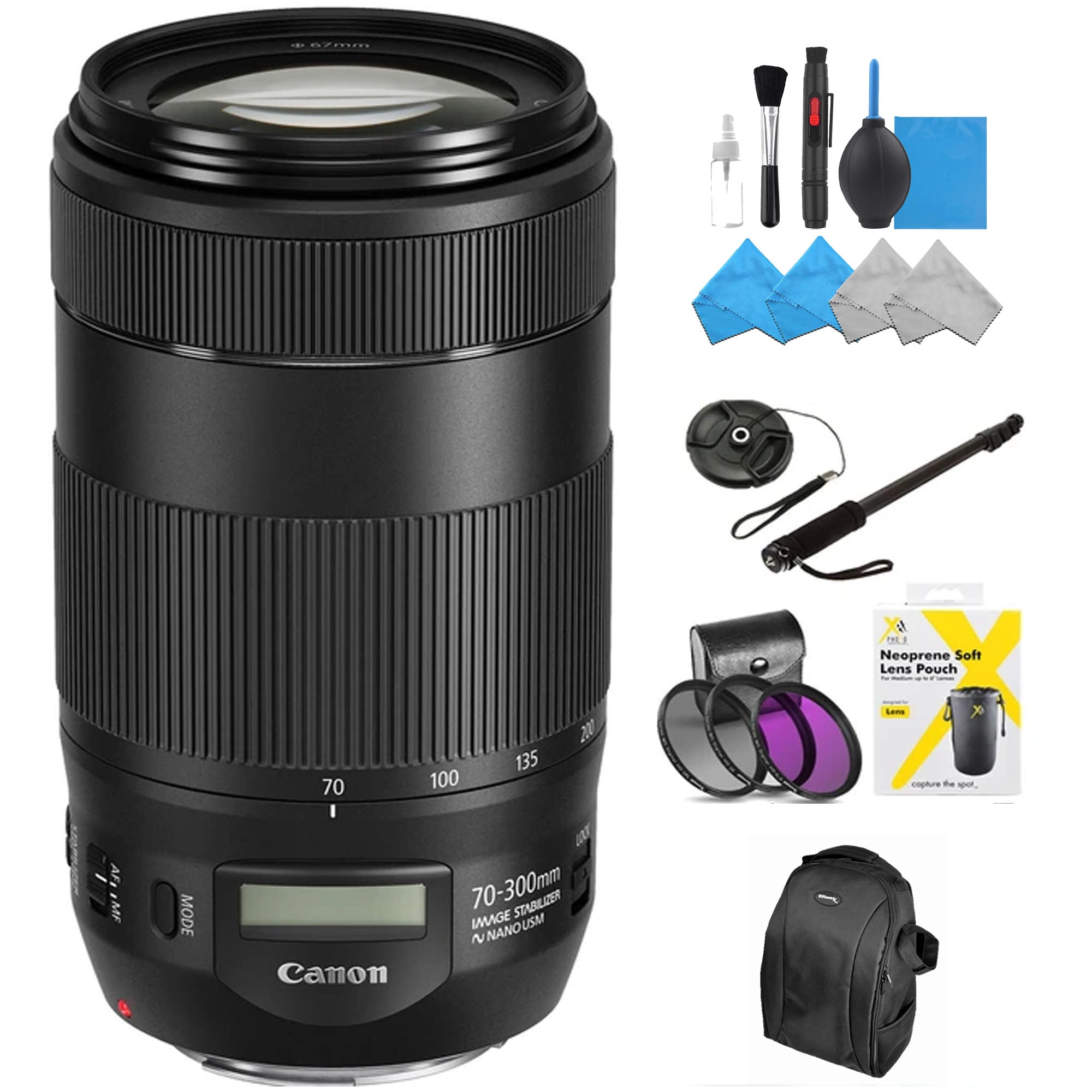 Canon EF 70-300mm f/4-5.6 IS II USM Telephoto Zoom Lens with Starter Bundle Kit - Perfect for Wildlife, Sports & Travel Photography
