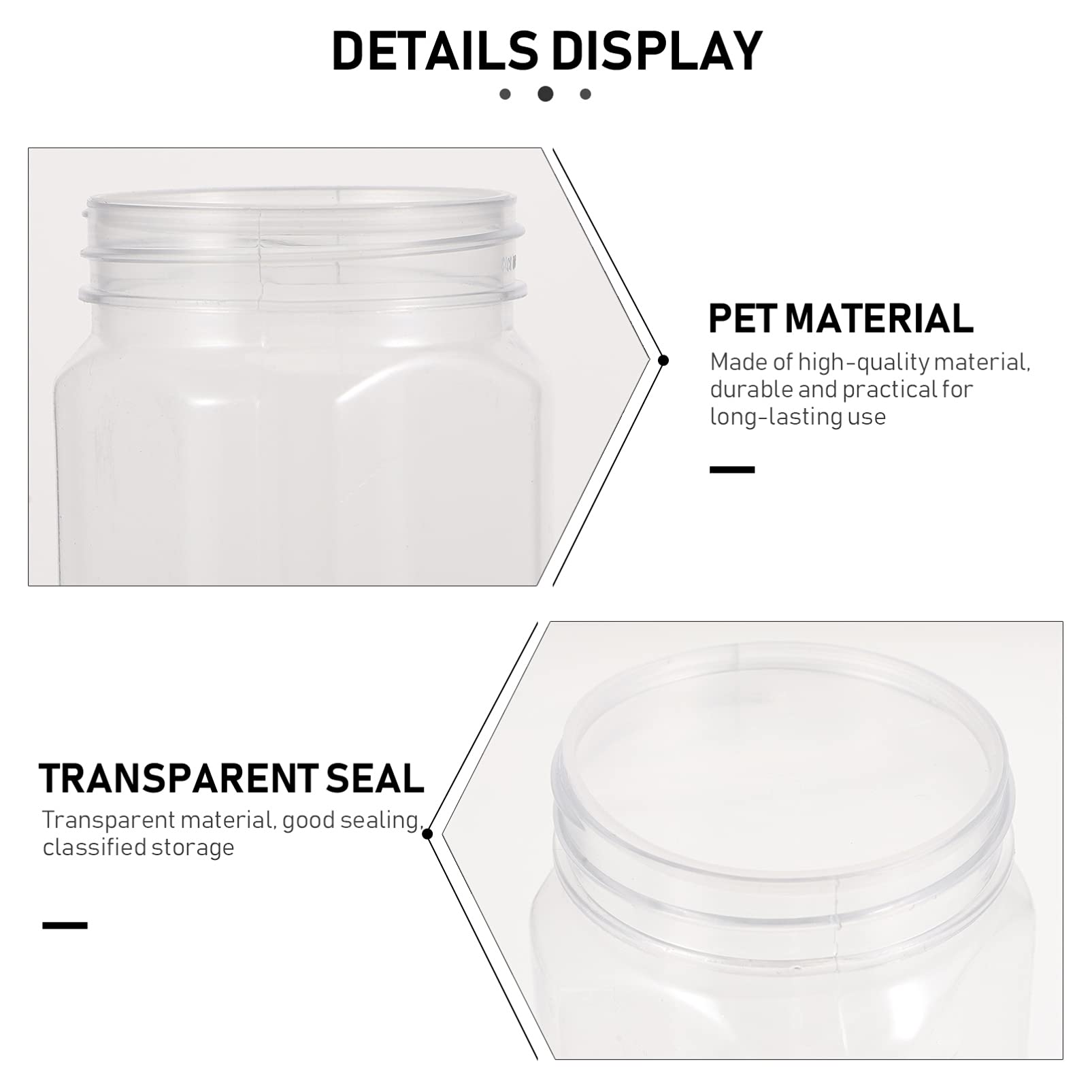 16pcs Clear Plastic Food Storage Bottles for Kitchen & Honey