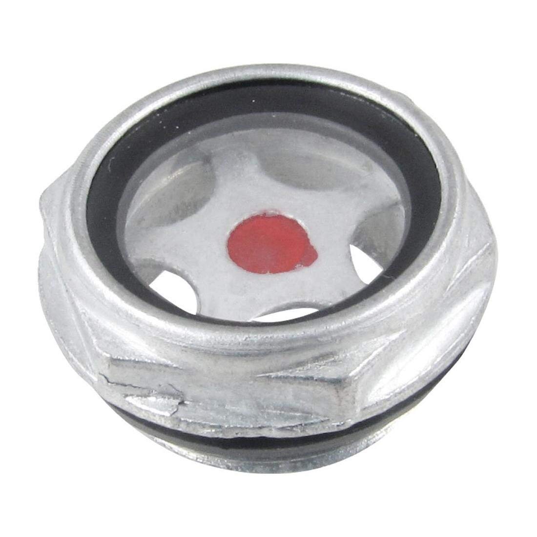 26mm Oil Level Sight Glass with Male Thread - Durable Metal Air Compressor Oil Gauge for Industrial Machinery & Automotive Engines - Perfect for Monitoring Lubricant Levels in Compressors, Pumps, and Hydraulic Systems