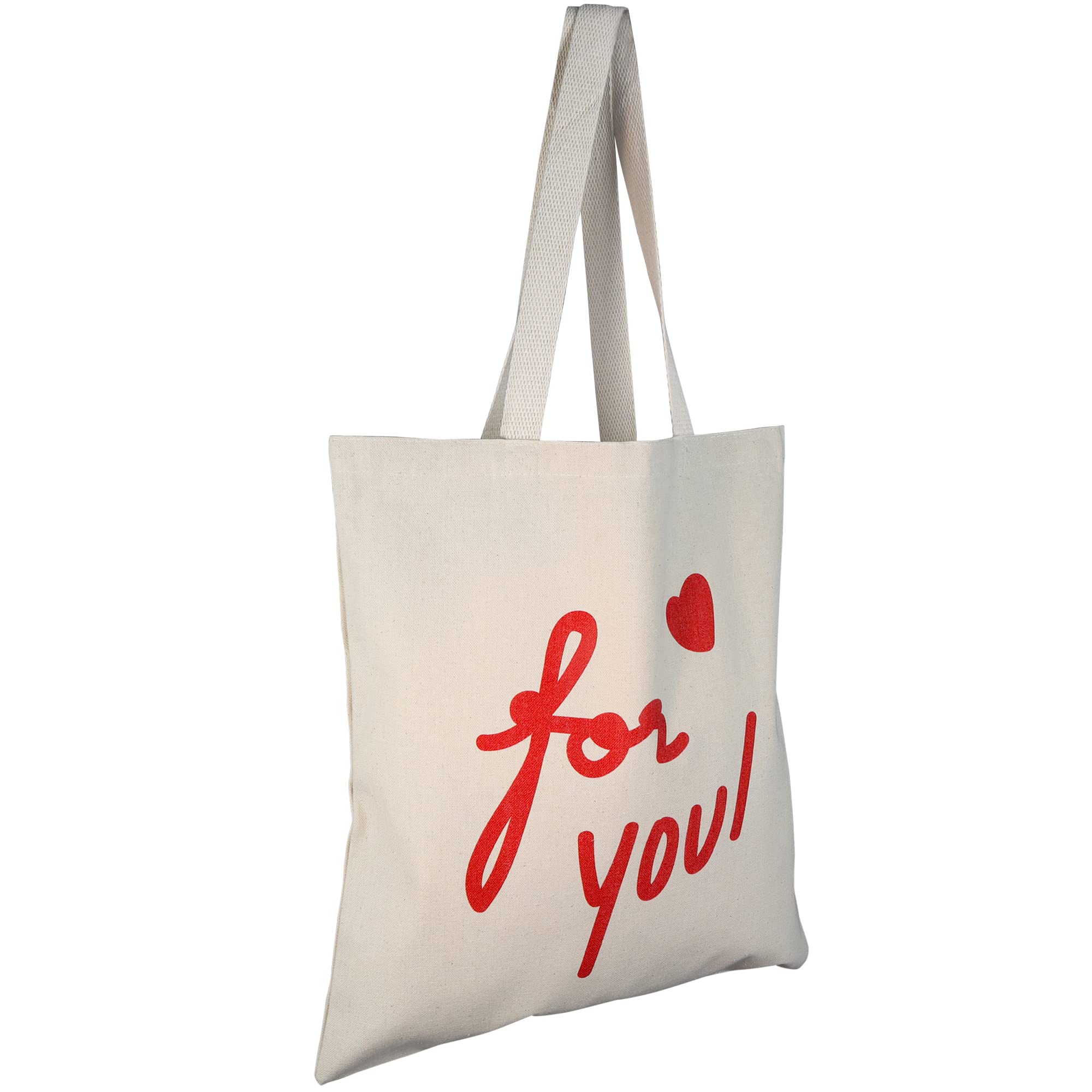Personalized Valentine's Day Gift Tote Bag - Custom Love Canvas Tote for Women - Durable & Cute Printed in USA - Perfect for Shopping, Beach & Date Nights