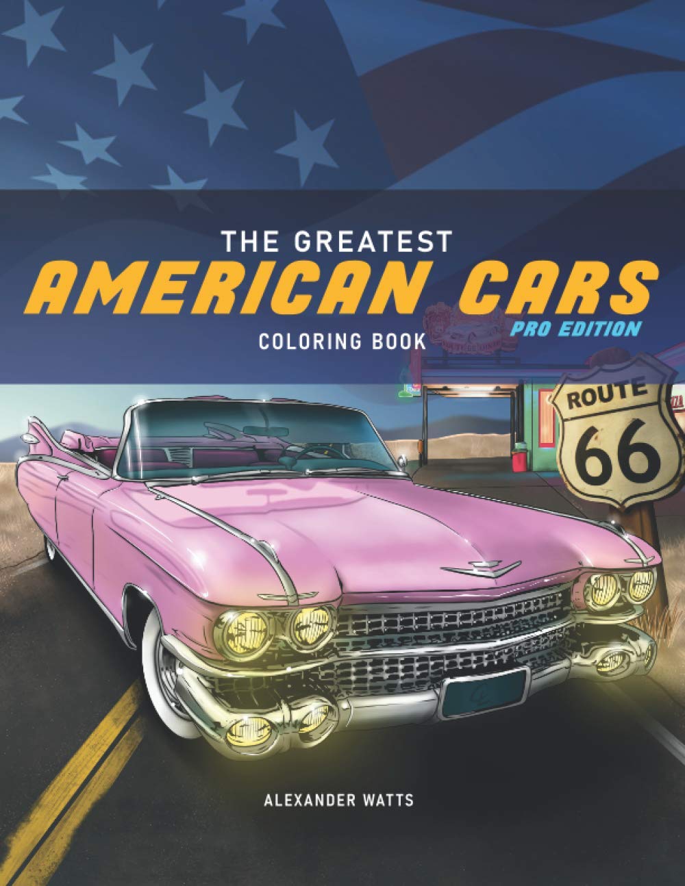 Best American Cars Coloring Book for Adults - Pro Edition | Relaxing & Creative Hobby for Car Enthusiasts